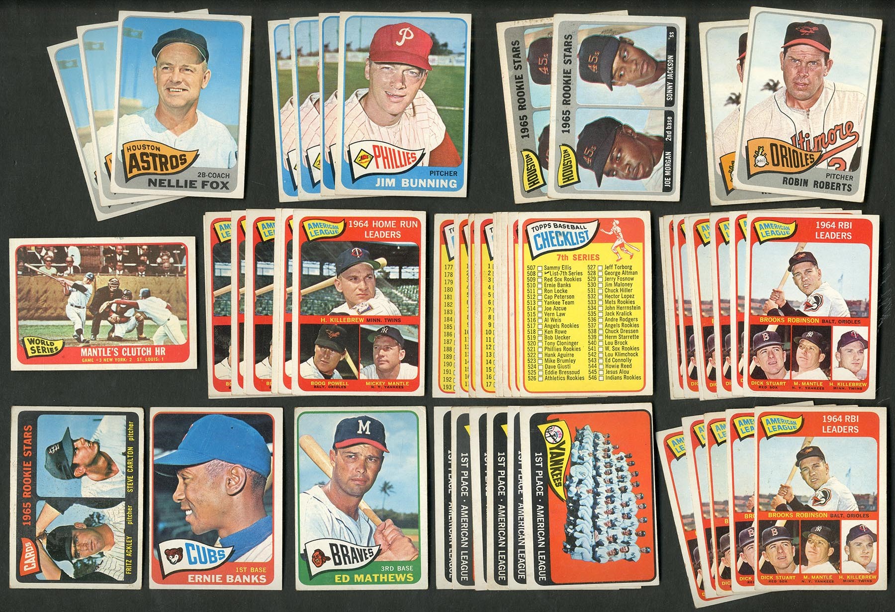 - 1965 Topps Collection of 500 Cards with Stars