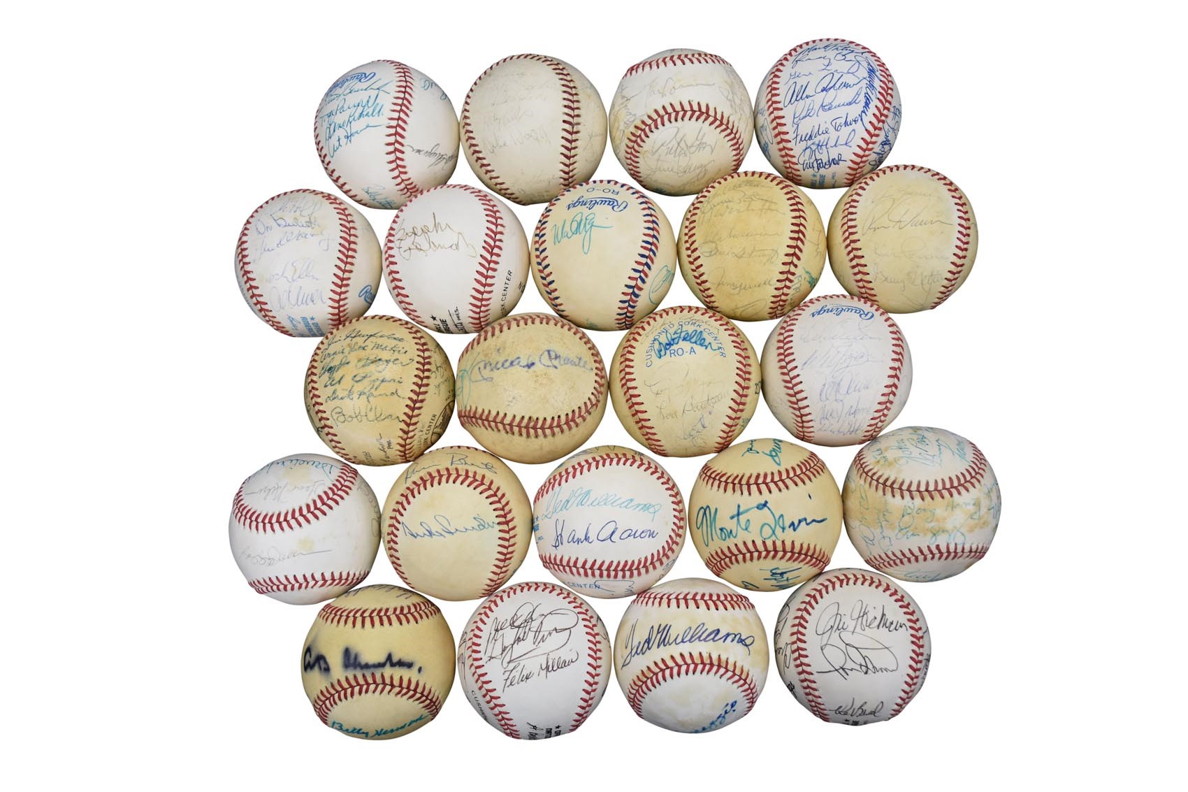 Baseball Autographs - Hall of Fame, Old Timers, Team & Multi-Signed Baseballs (35+)