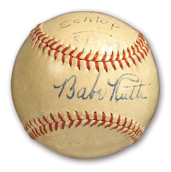 - 1947 Babe Ruth Single Signed Baseball