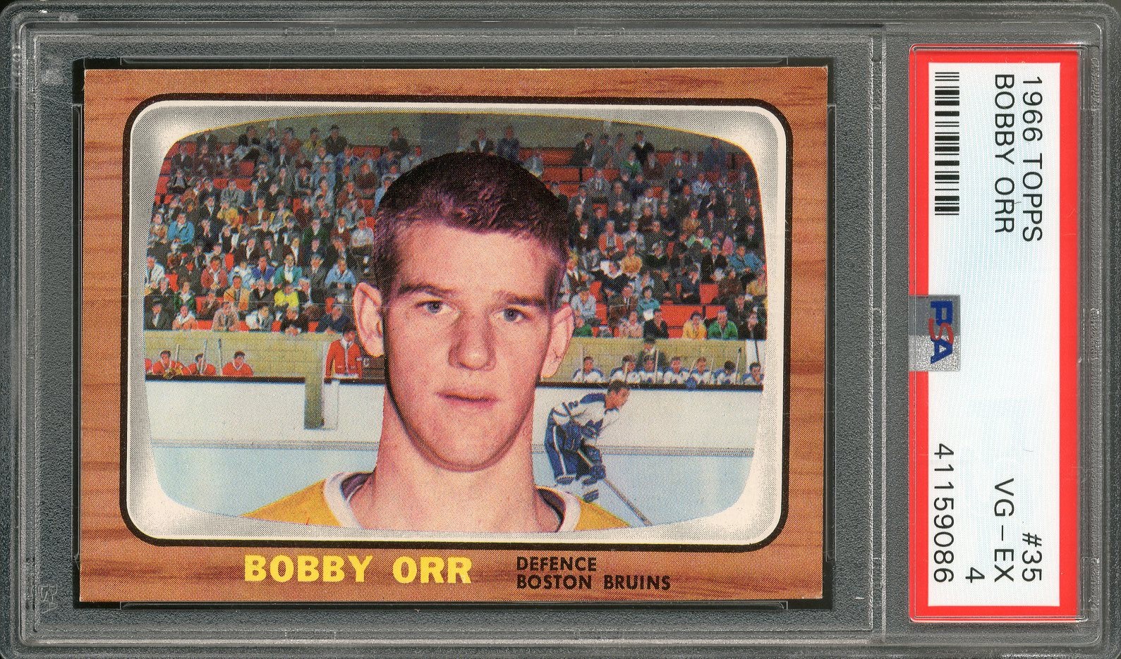 Hockey Cards - 1966 Topps Bobby Orr #35 Rookie (PSA VG-EX 4)