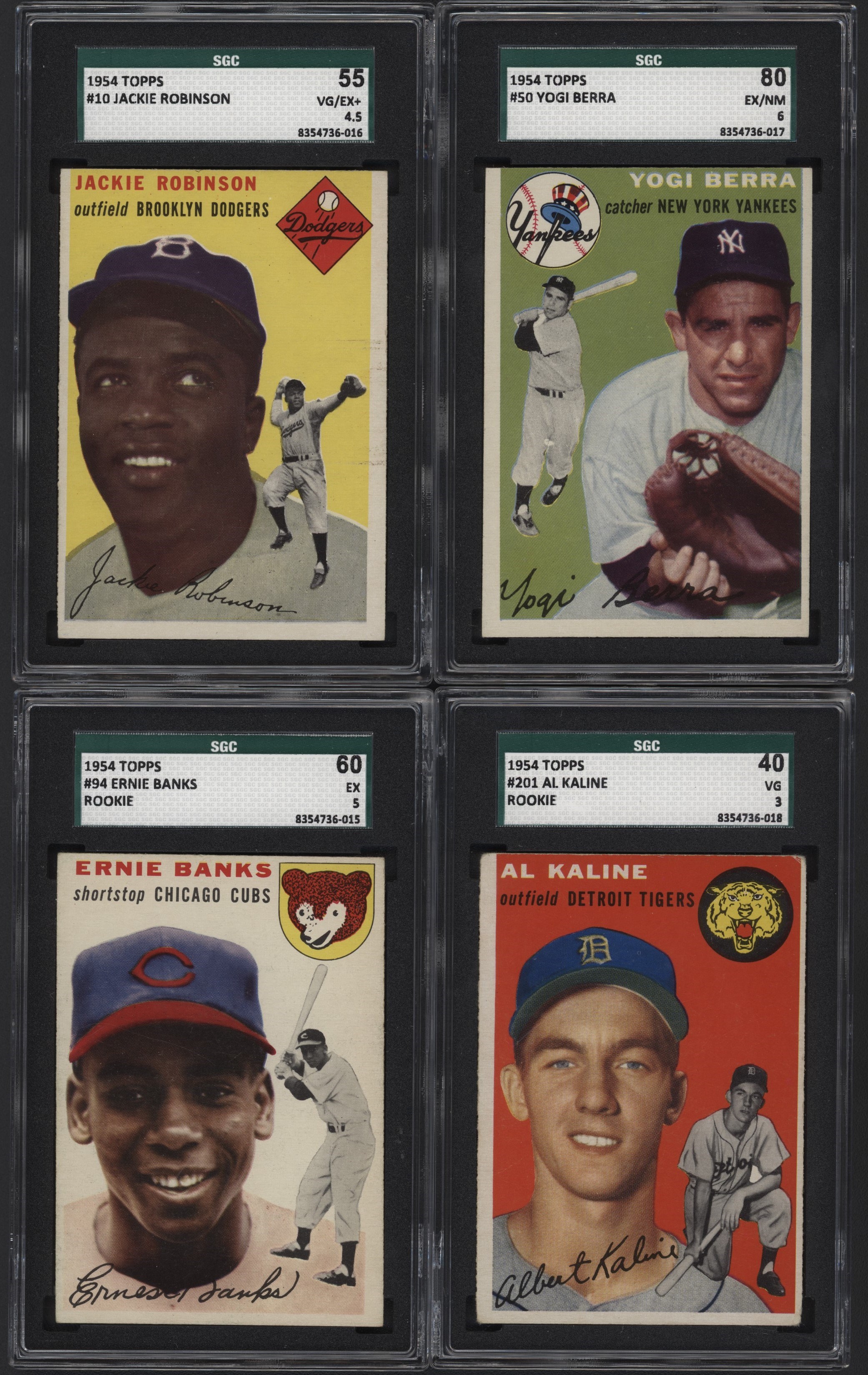 Baseball and Trading Cards - 1954 Topps High Grade Near-Complete Set w/(5) SGC Graded (247/250)