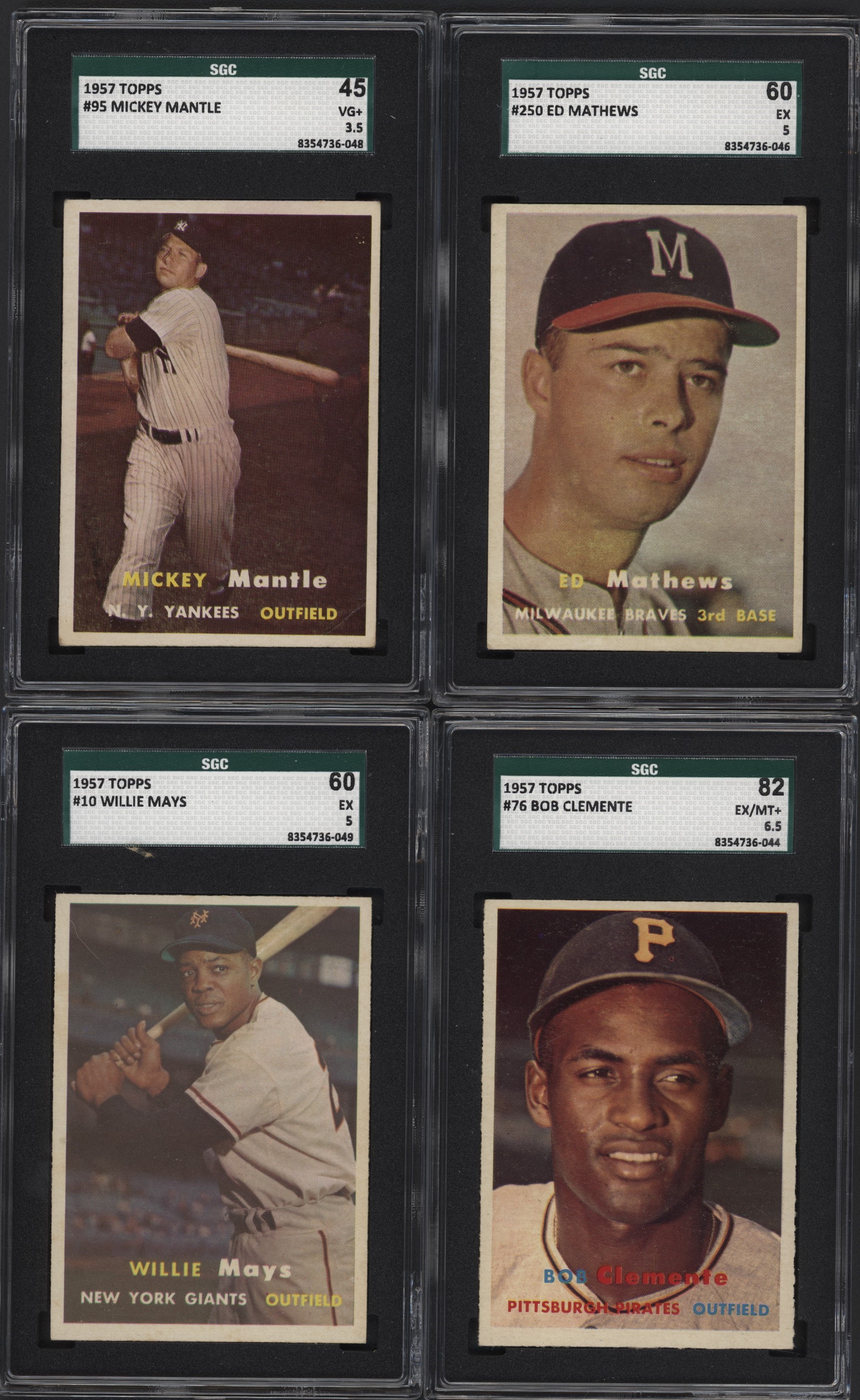 Baseball and Trading Cards - 1957 Topps Baseball Complete Set w/(8) SGC Graded