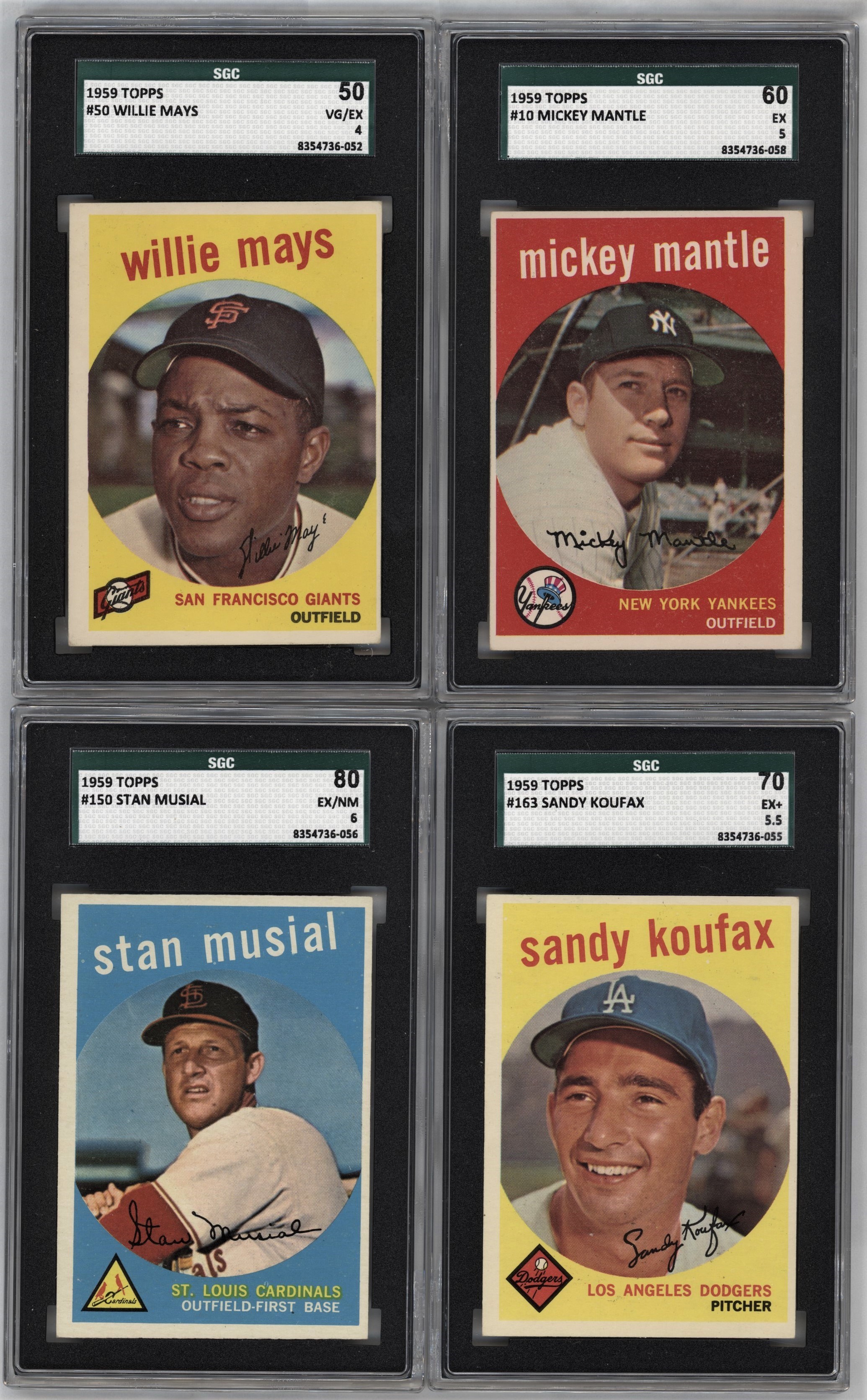 Baseball and Trading Cards - 1959 Topps Baseball Complete Set w/(8) SGC Graded