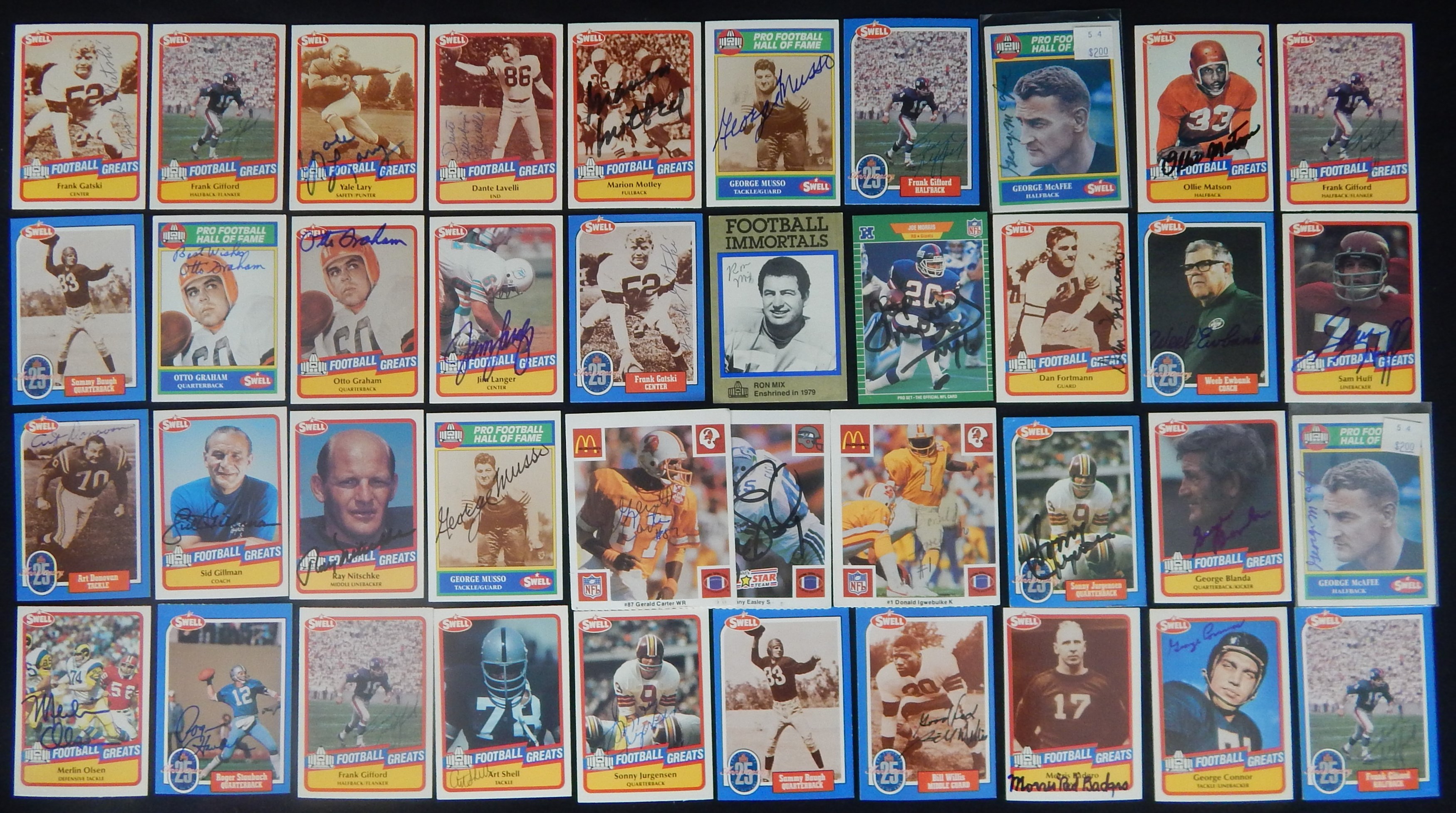 Football Hall of Famers Signed Cards (91)