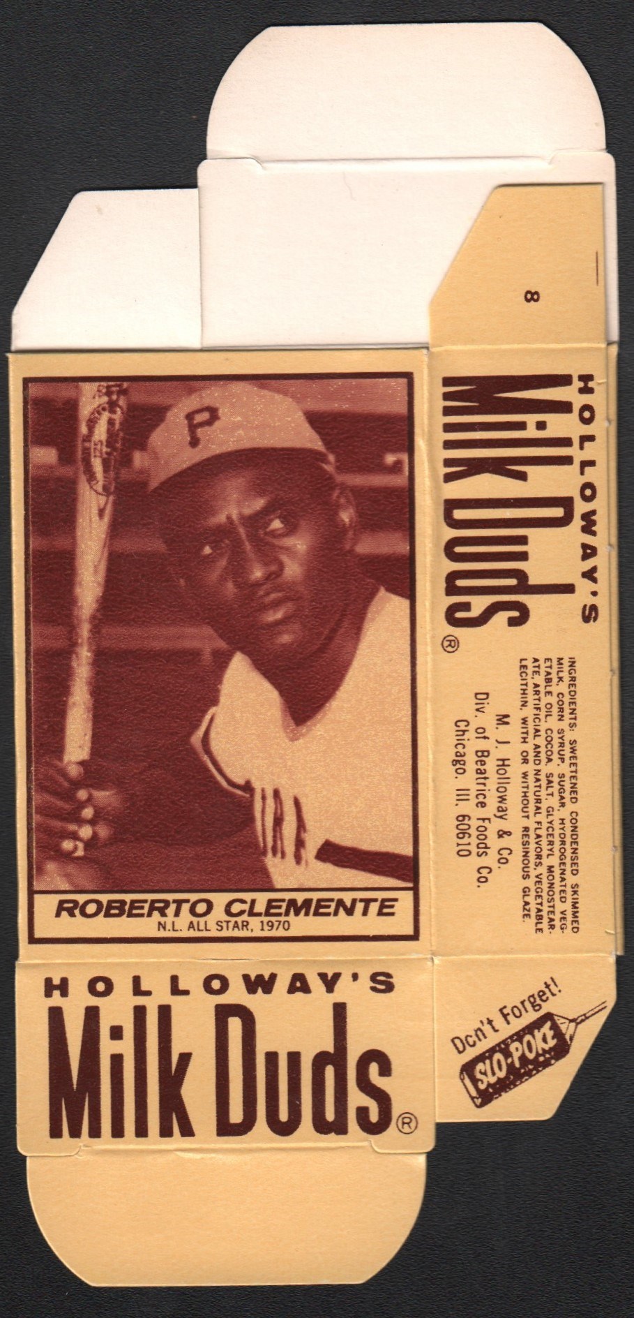 - 1971 Roberto Clemente Milk Duds Full Unused Box