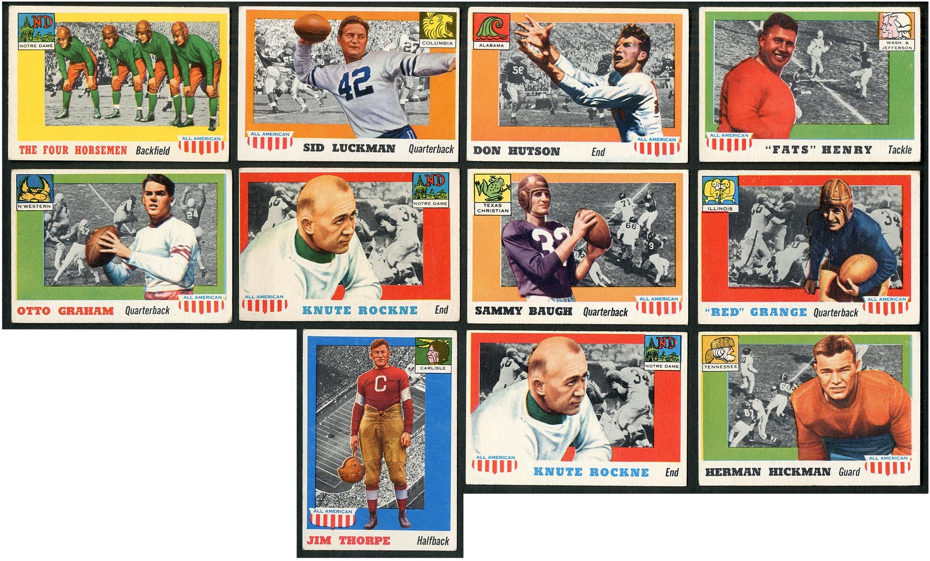 - 1955 Topps All-American Complete Sets (2)