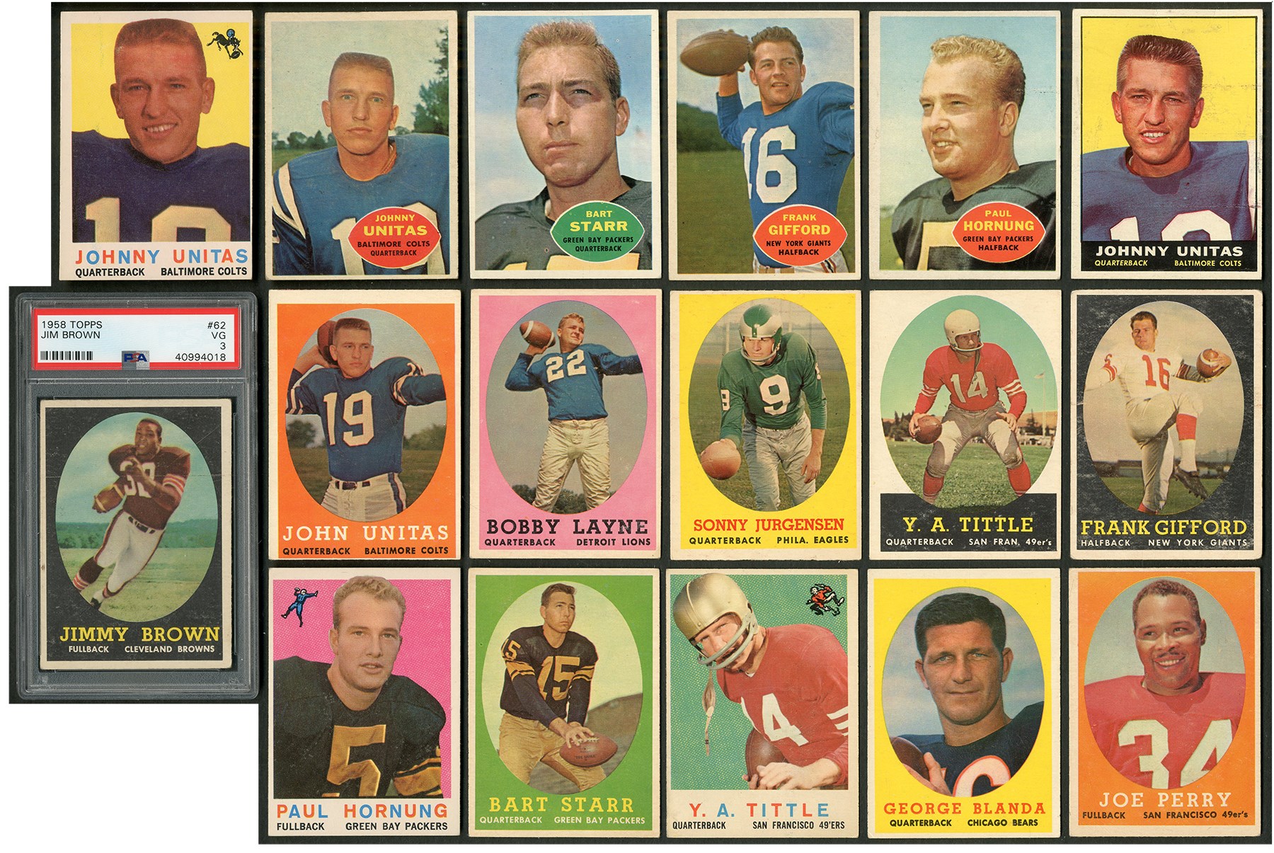 New York Giants Assorted Football Cards 10 Card Lot