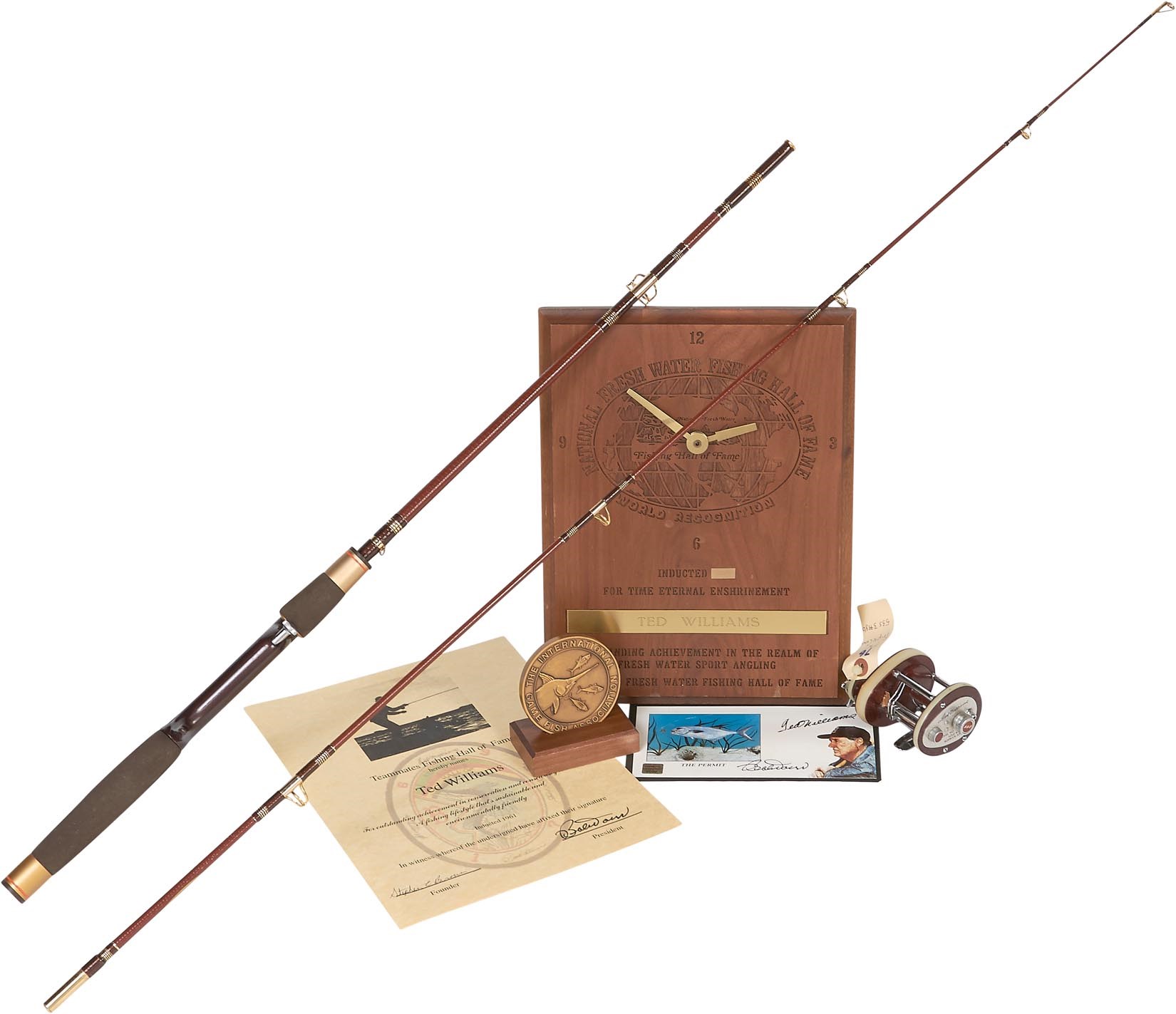 - Ted Williams Fishing Hall of Fame Collection with Personally Used Rod & Reel (ex-Ted Williams Museum)