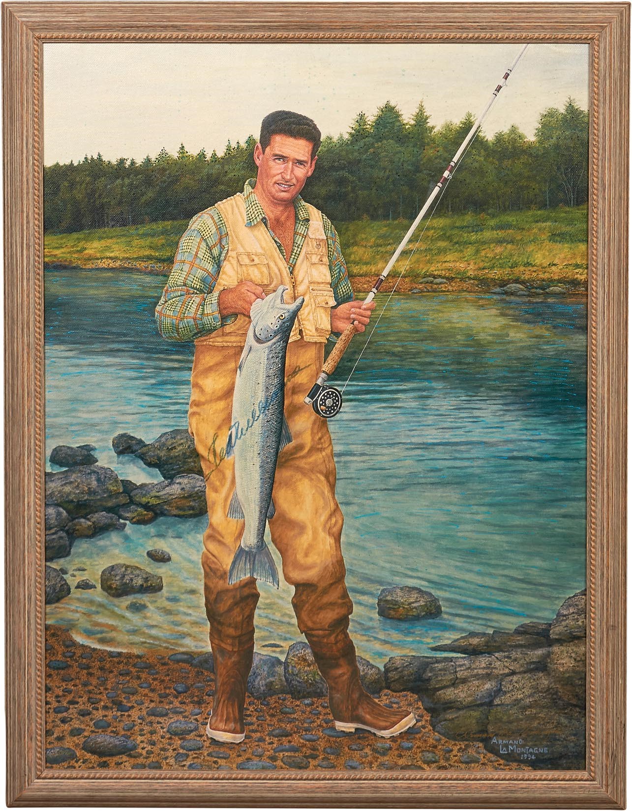 Boston Sports - Ted Williams Fly Fishing Collection w/Used Rod, Reel and Artwork