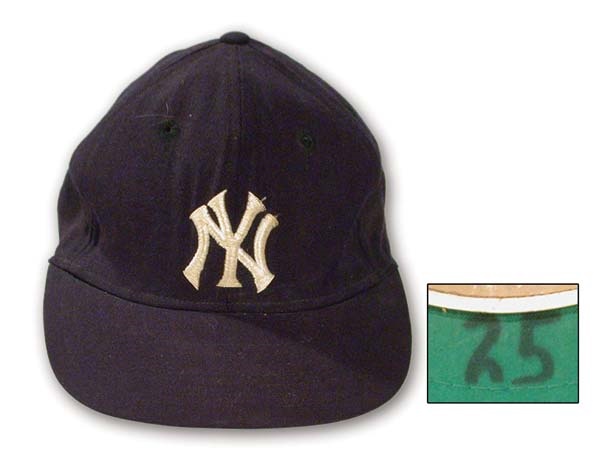 NY Yankees, Giants & Mets - Mid-1960's Joe Pepitone Game Worn Cap