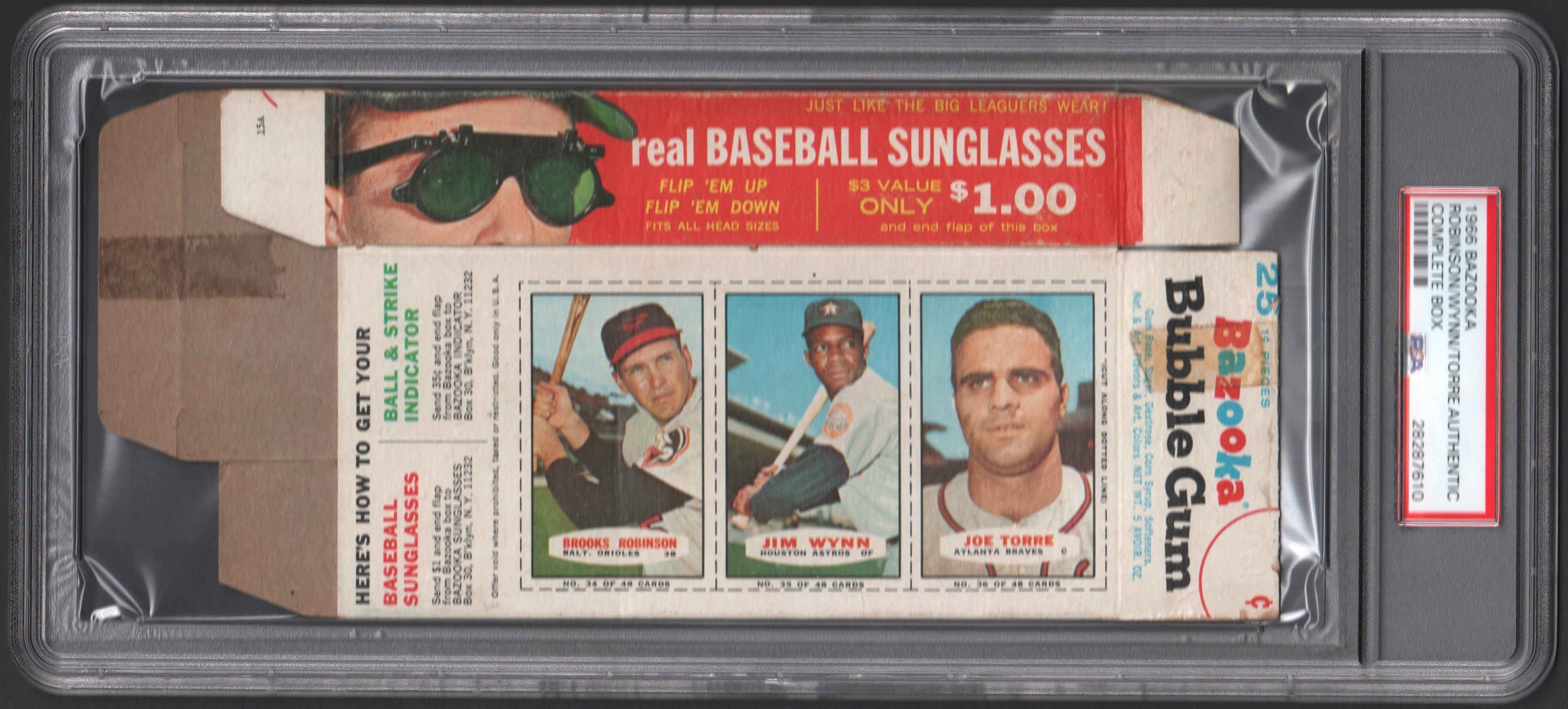 - 1966 Bazooka Complete Box Featuring Robinson and Torre PSA Grade A