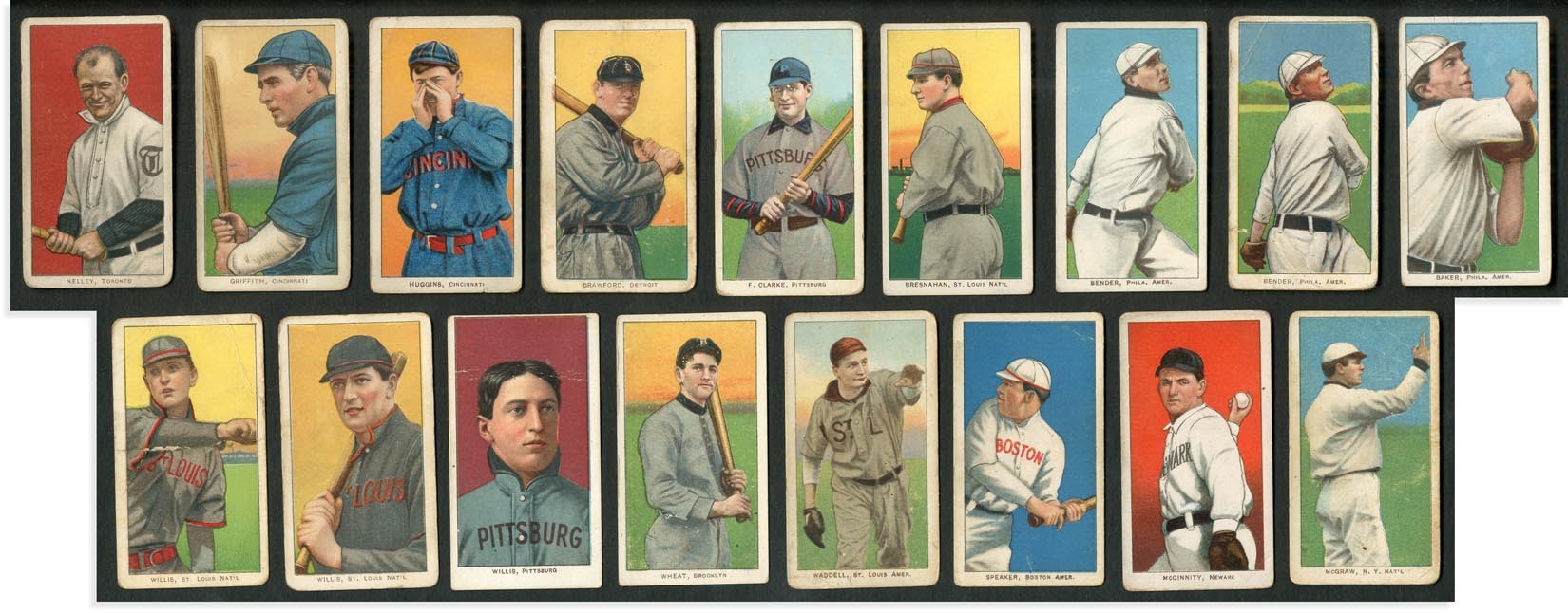 Baseball and Trading Cards - 1909-11 T206 Collection (250 Cards) with 17 HOFers