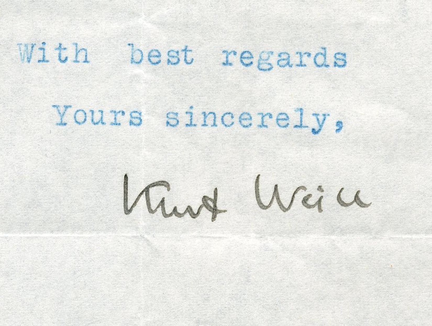 1936 Kurt Weill "Johnny Johnson" Letter (PSA)