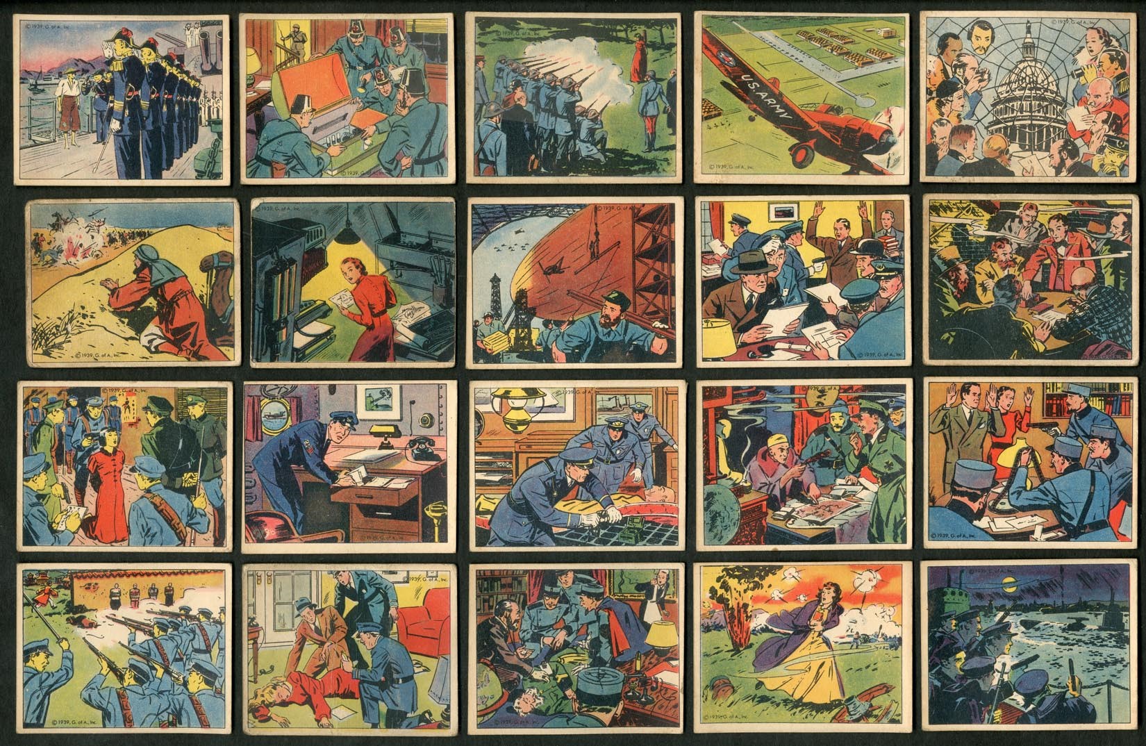 Baseball and Trading Cards - 1939 R156 True Spy Stories Complete Set