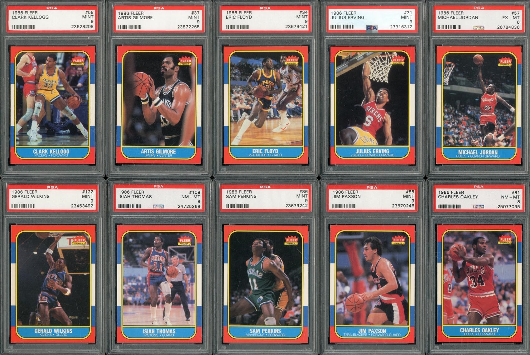 Basketball Cards - 1986 Fleer Basketball Near Set (131/132)