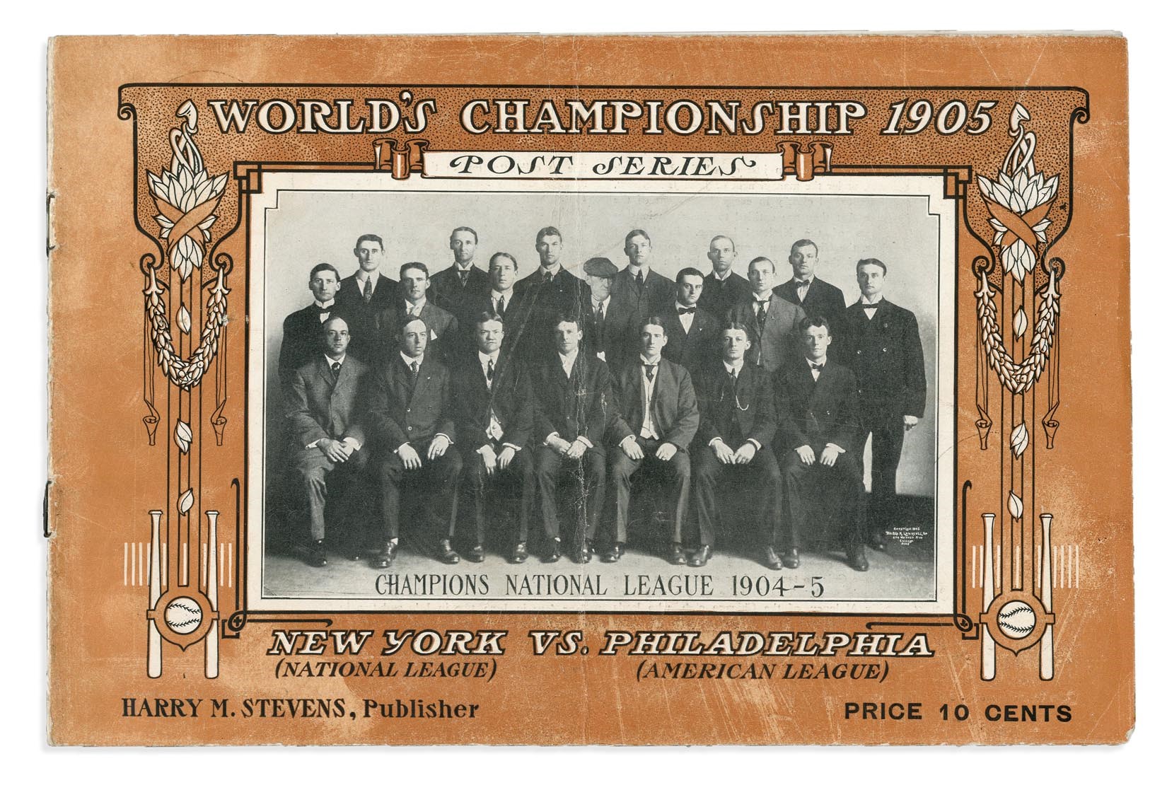 1905 World Series Program at New York (Partial)