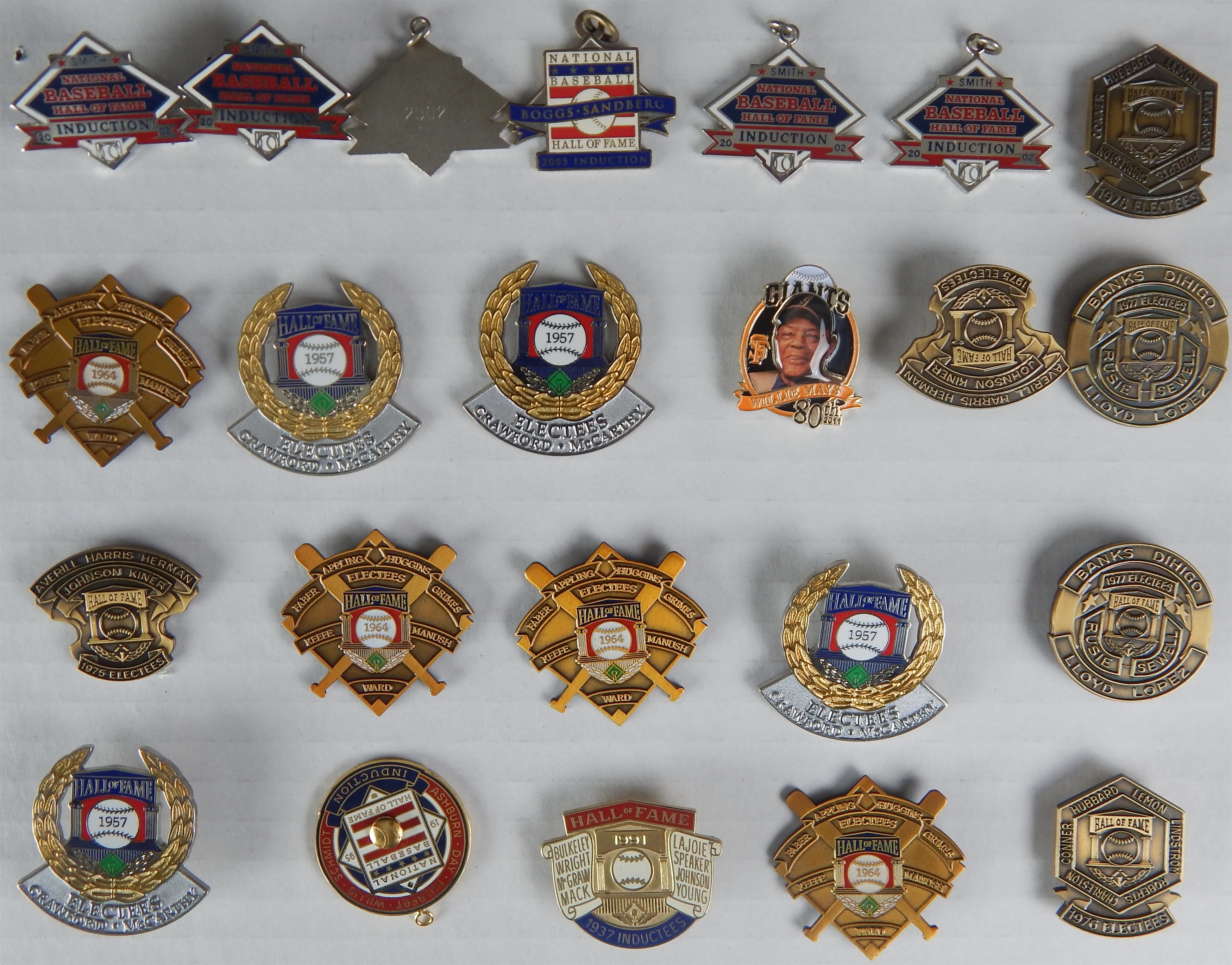 Baseball Pins - Baseball Hall of Fame Press Pins and Charms