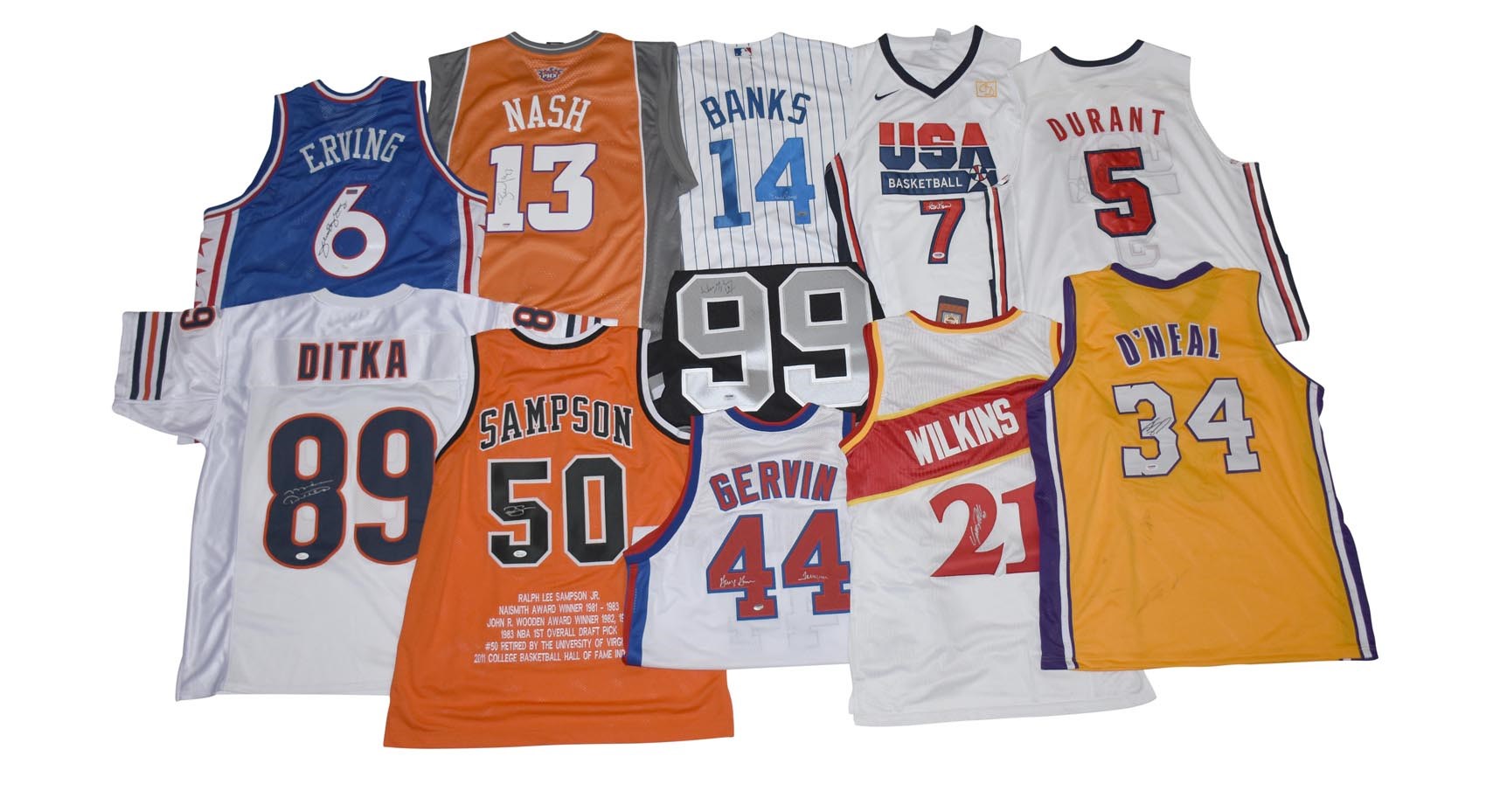 Autographs - Multi-Sport Signed Jersey Collection - ALL HOFers! (11)