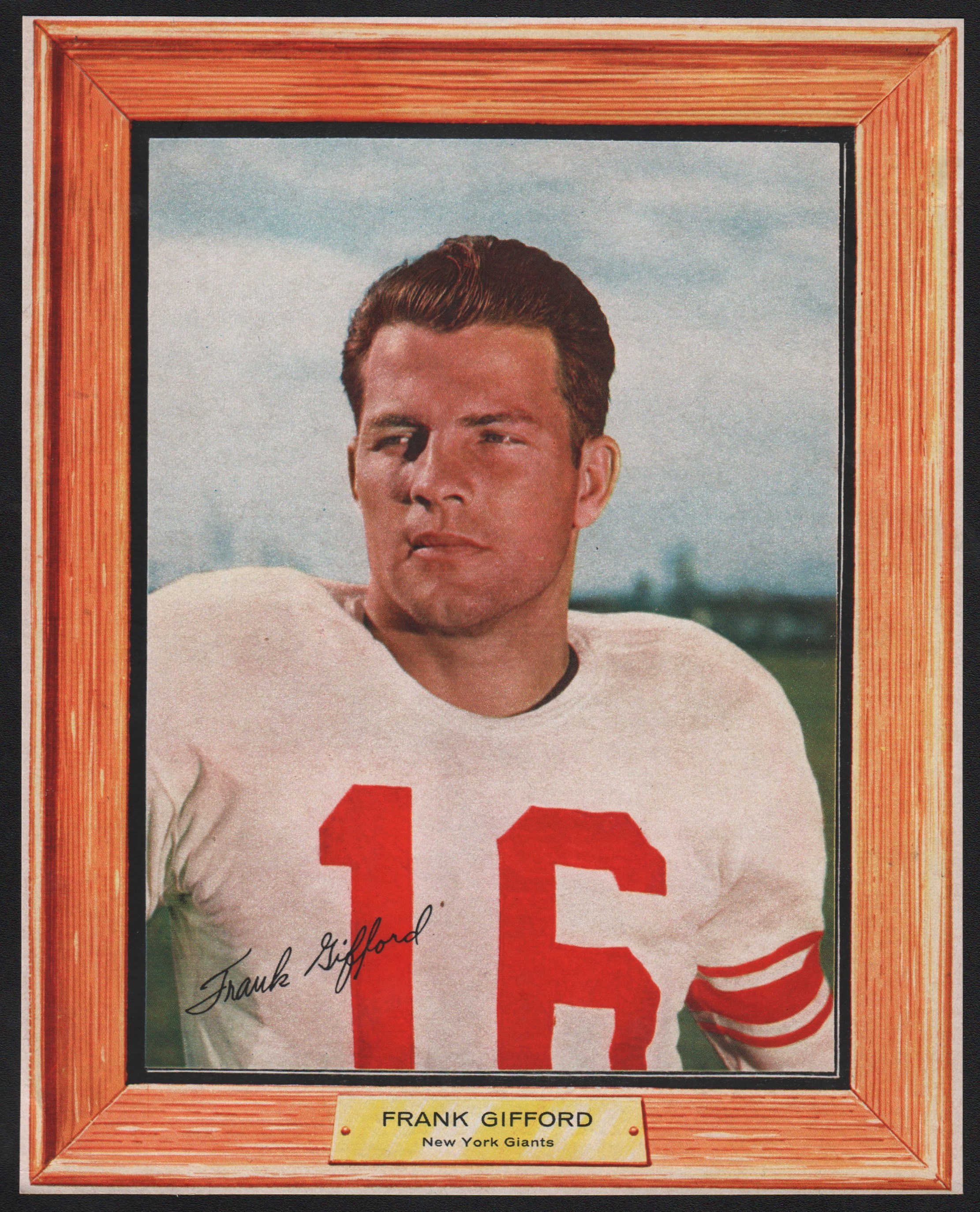 - 1960 Post Cereal Frank Gifford - Rare!