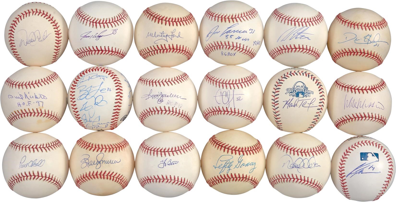 NY Yankees, Giants & Mets - New York Yankees Signed Baseball Collection - Judge, (2) Jeter, Rivera, Matsui (120)