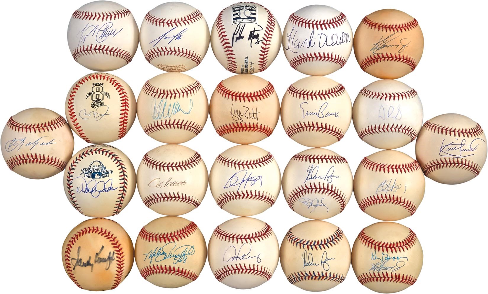 - Quality Baseball HOFers & Stars Signed Baseball Collection - Jeter, Koufax, Ichiro (230+)