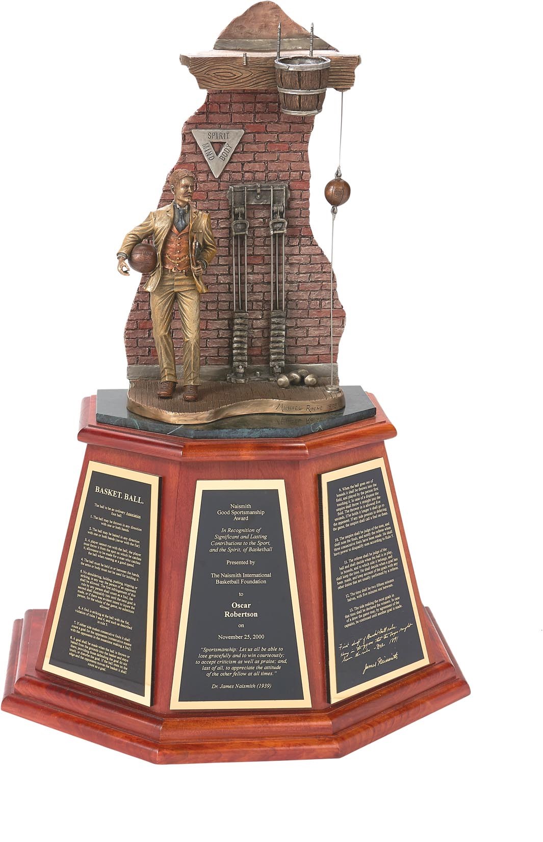 The Oscar Robertson Collection - Naismith Good Sportsmanship Award Presented to Oscar Robertson