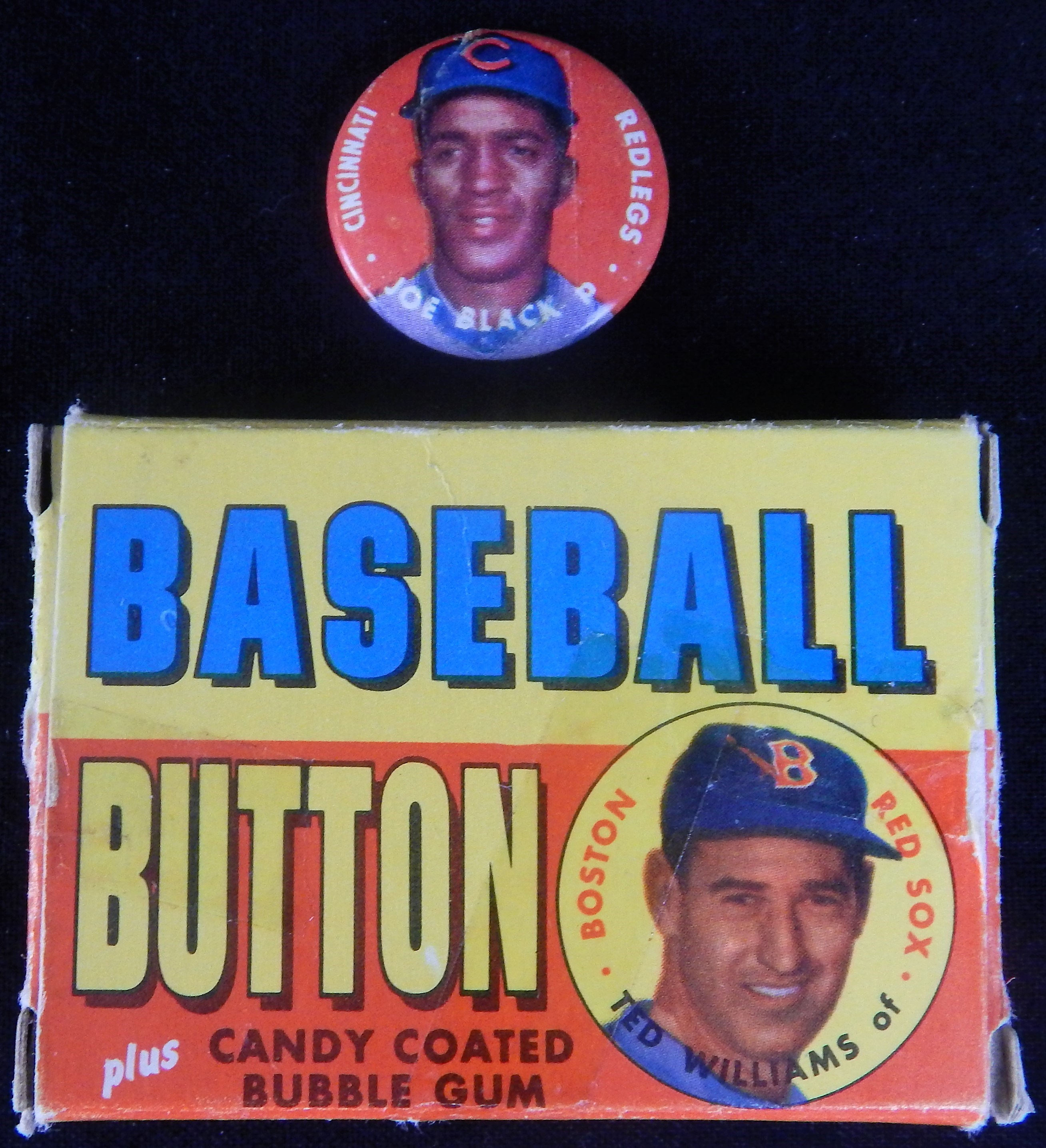 - 1956 Topps Pin Box Featuring Ted Williams