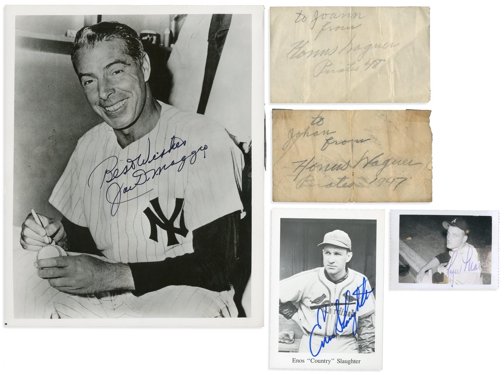 Baseball Autographs - Sport Legends Autograph Collection w/Two Honus Wagner (7)