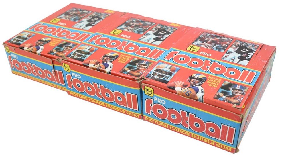 - 1979 Topps Football Trio of Wax Boxes with Original Case!