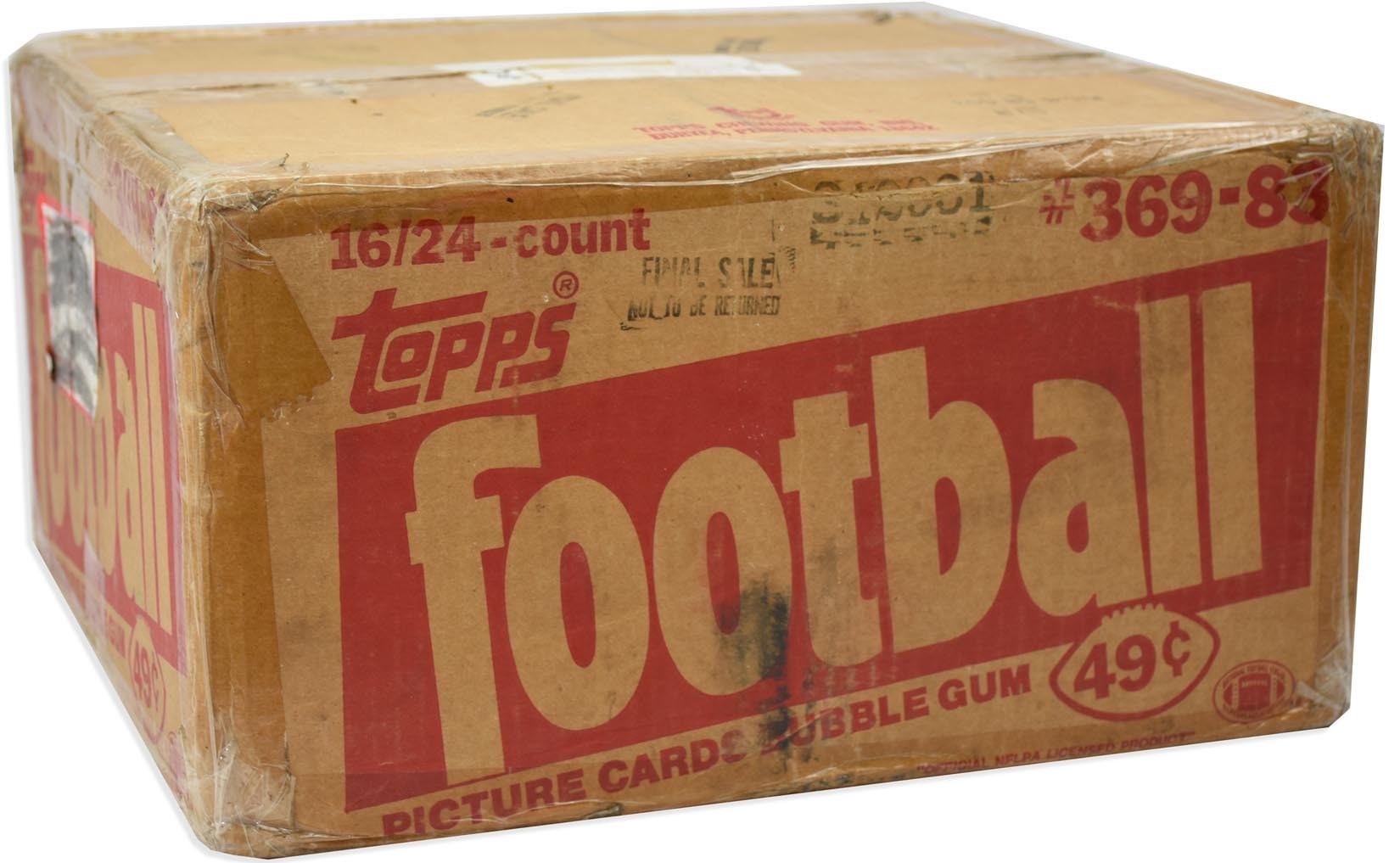 Unopened Wax Packs Boxes and Cases - 1983 Topps Football Unopened Cello Case