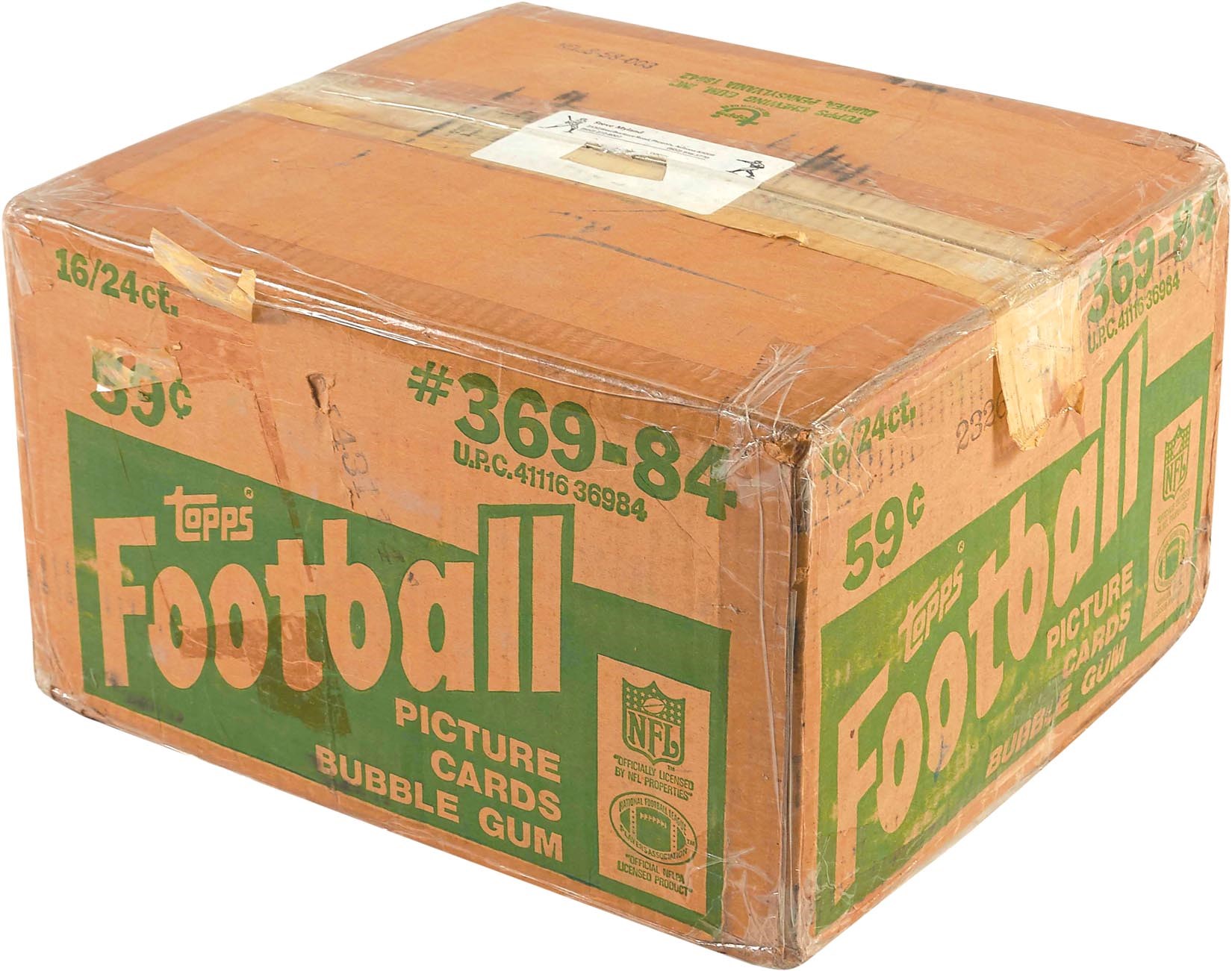Unopened Wax Packs Boxes and Cases - 1984 Topps Football Unopened Cello Case