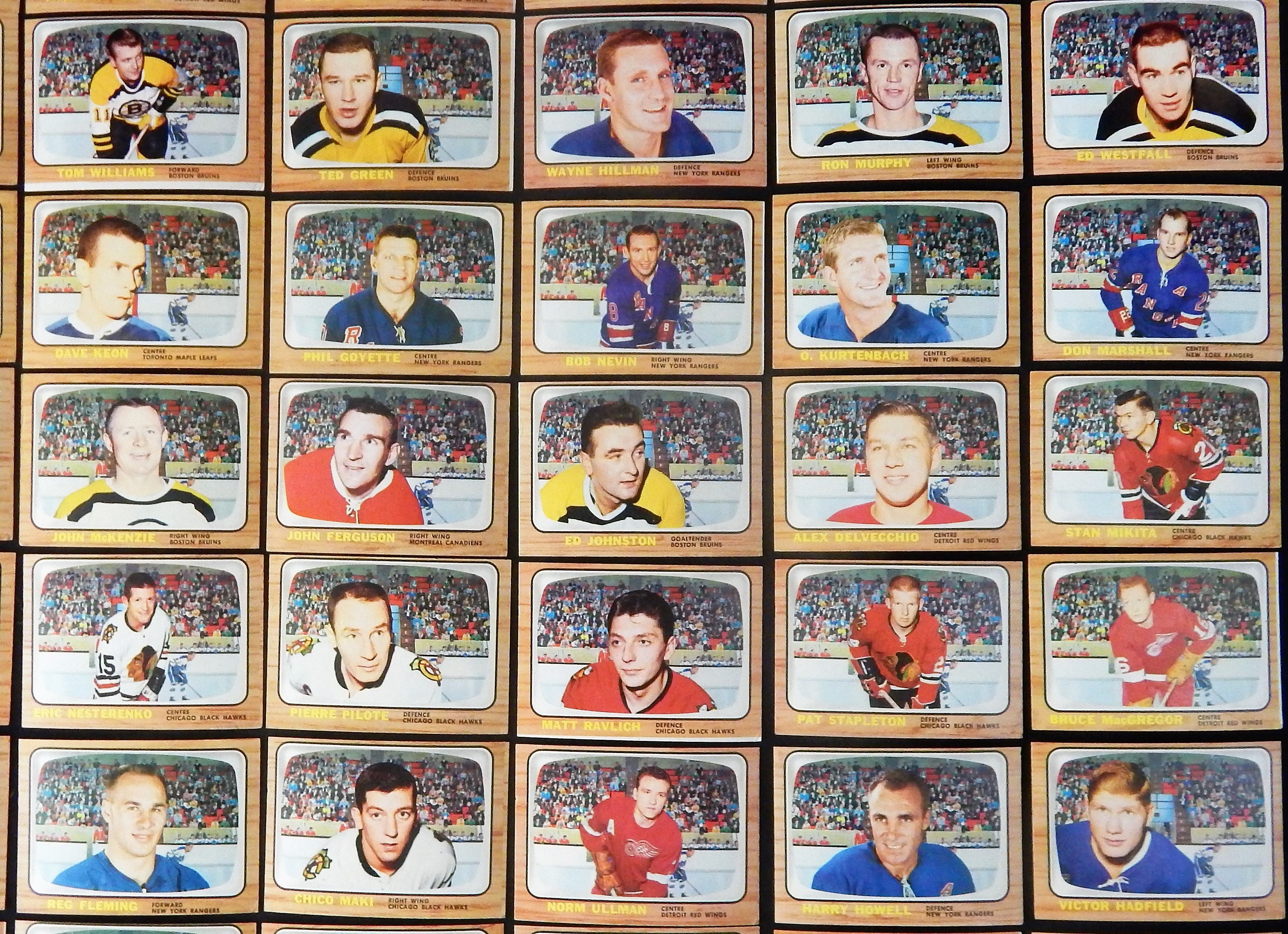 Hockey Cards - 1966 Topps USA Test Near Set of 52 Different -