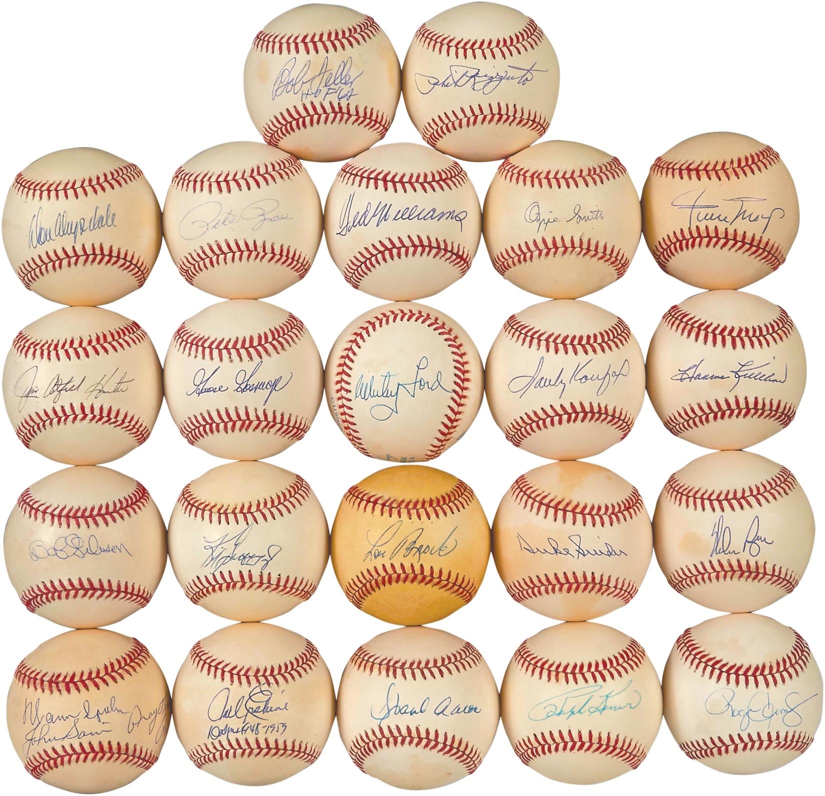- Baseball Legends & Stars Single-Signed Baseball Collection (60+)