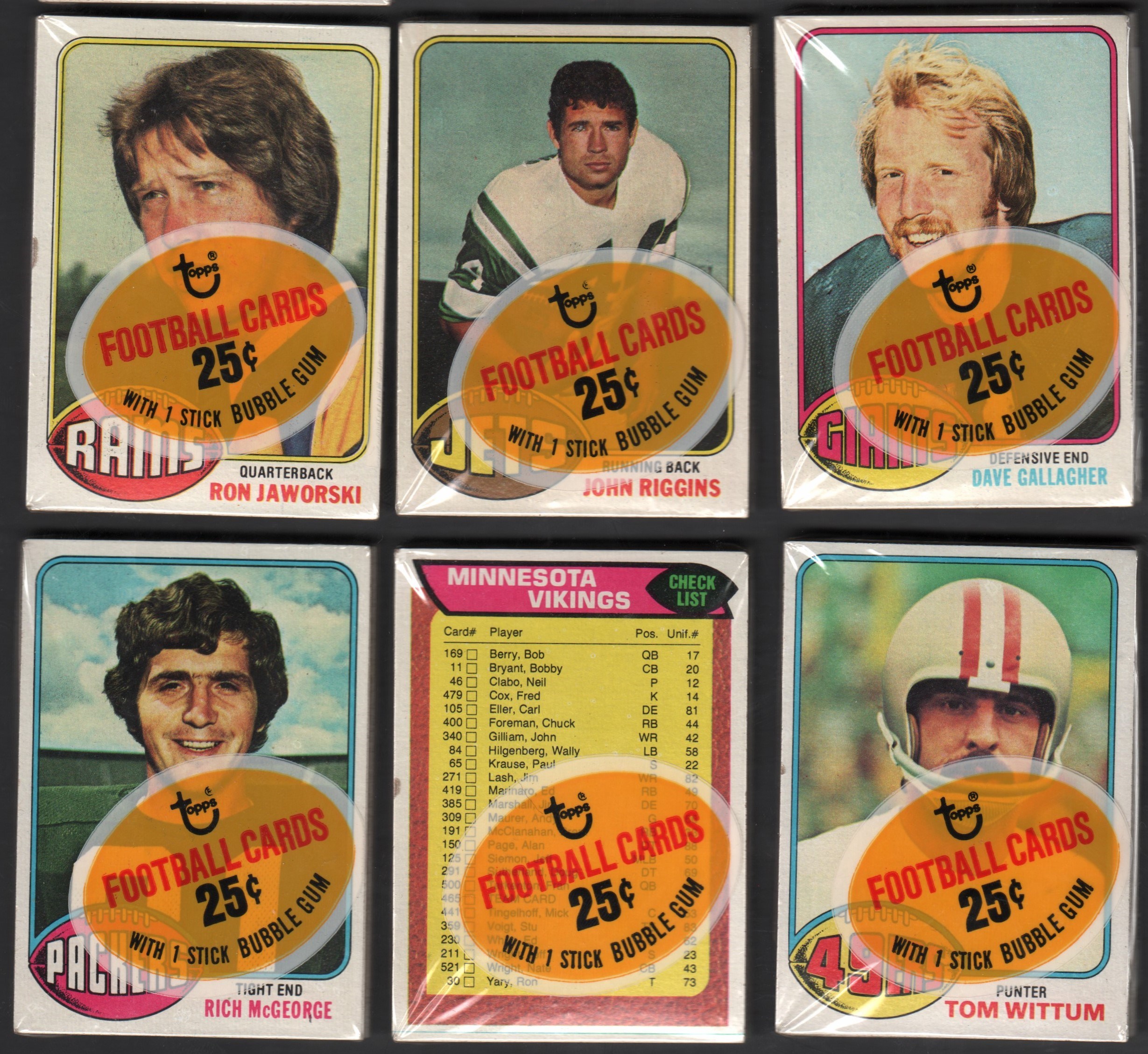 Football Cards - 1976 Topps Football Cello Packs (12)