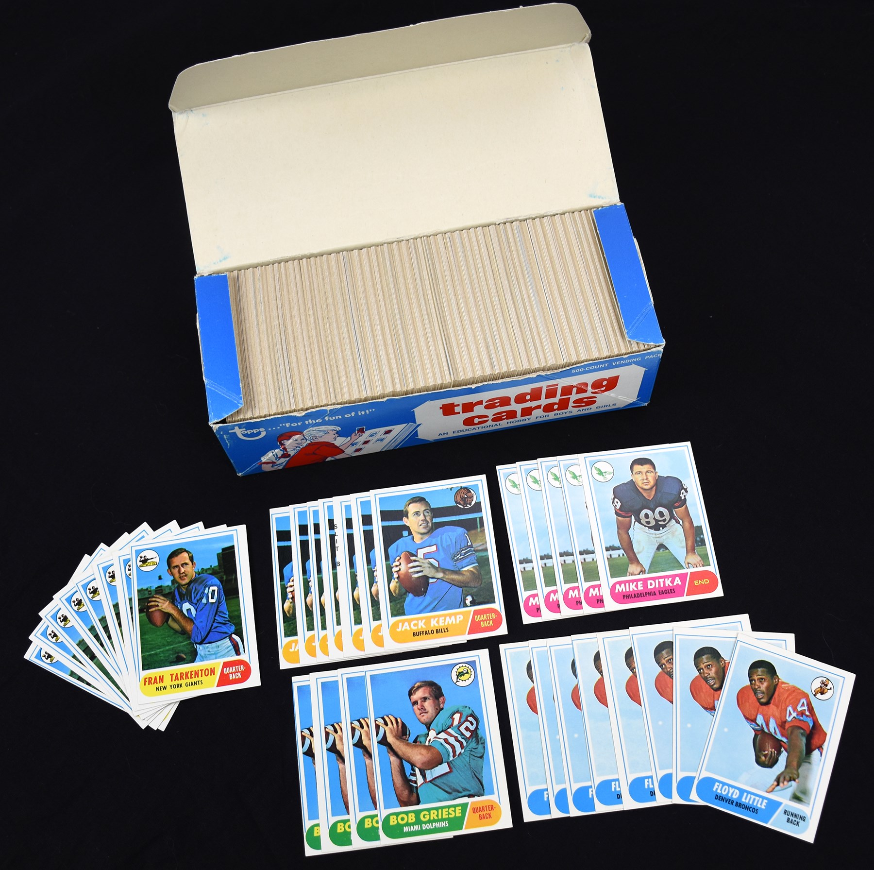 Unopened Wax Packs Boxes and Cases - 1968 Topps Football Vending Box Series 2