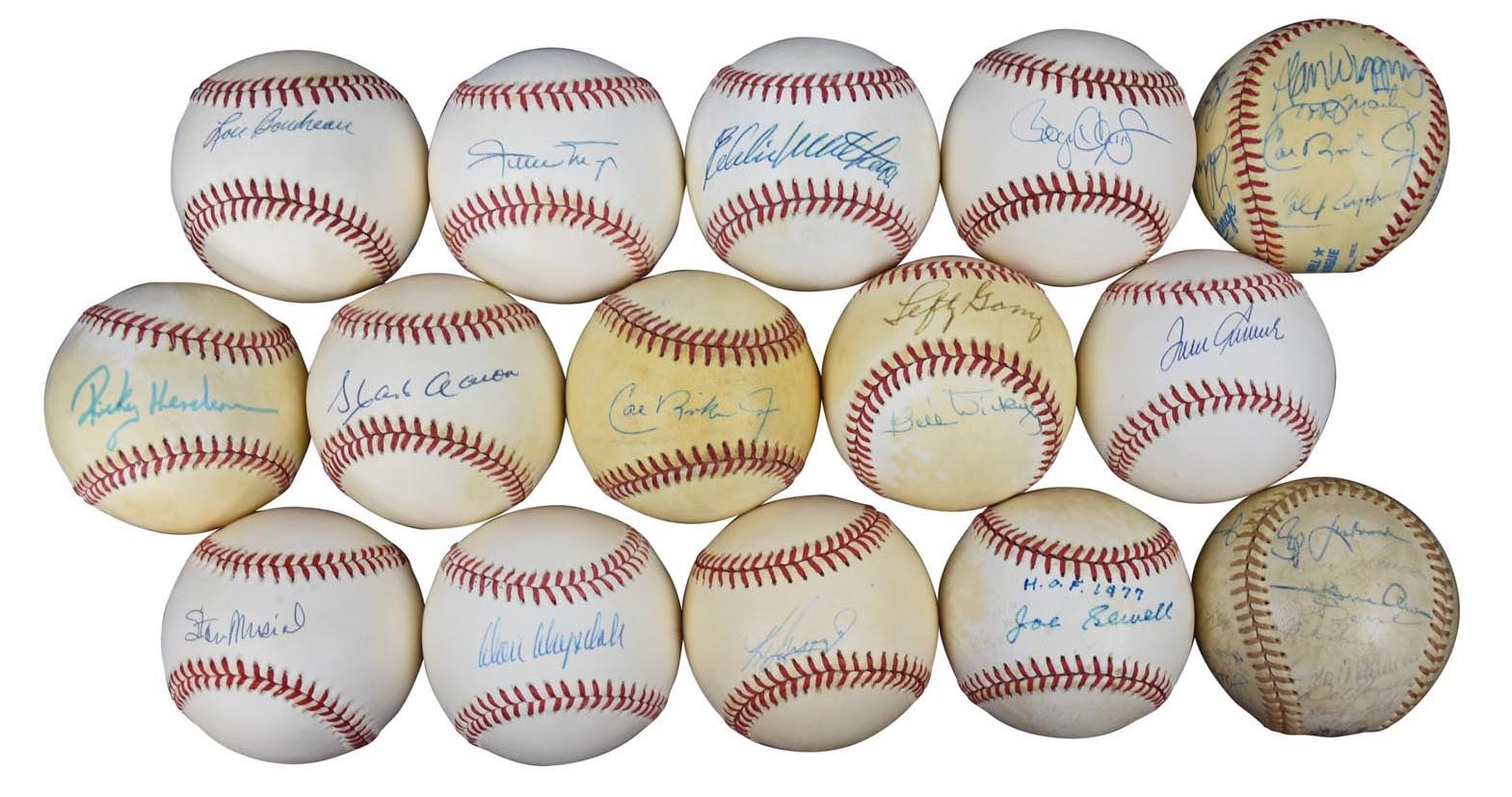 - Hall of Famers and Stars Signed Baseball Collection (50)
