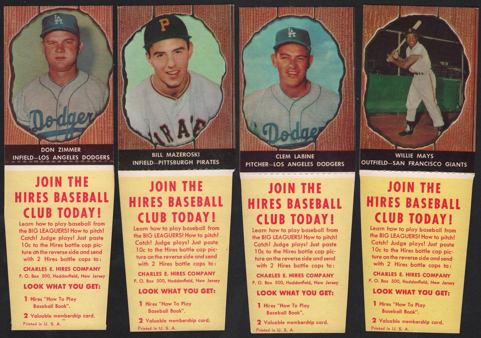 Baseball and Trading Cards - 1958 Hires Root Beer Complete Set (66)