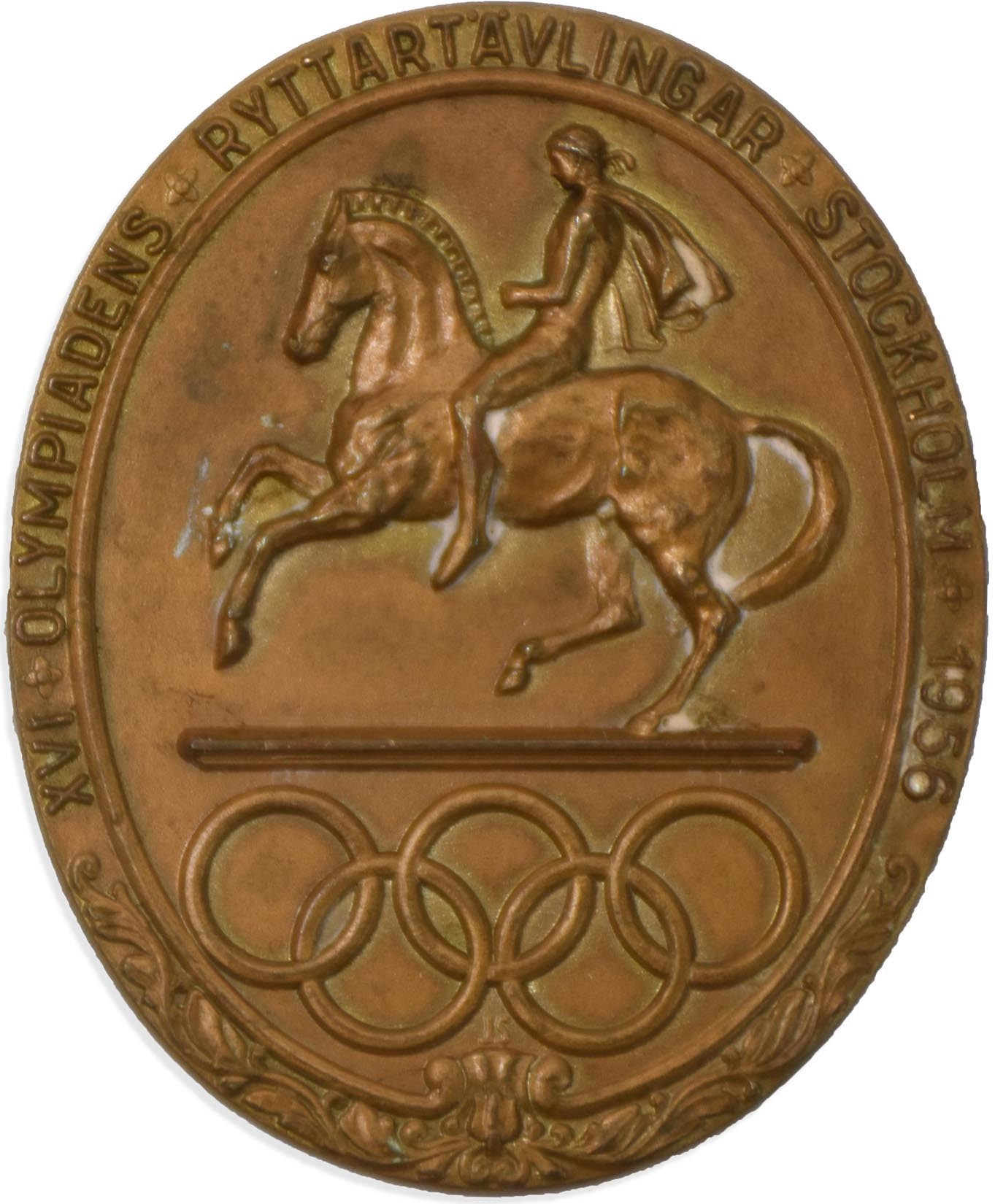 - 1956 Melbourne Summer Olympics Equestrian Participation Medal - Held in Stockholm