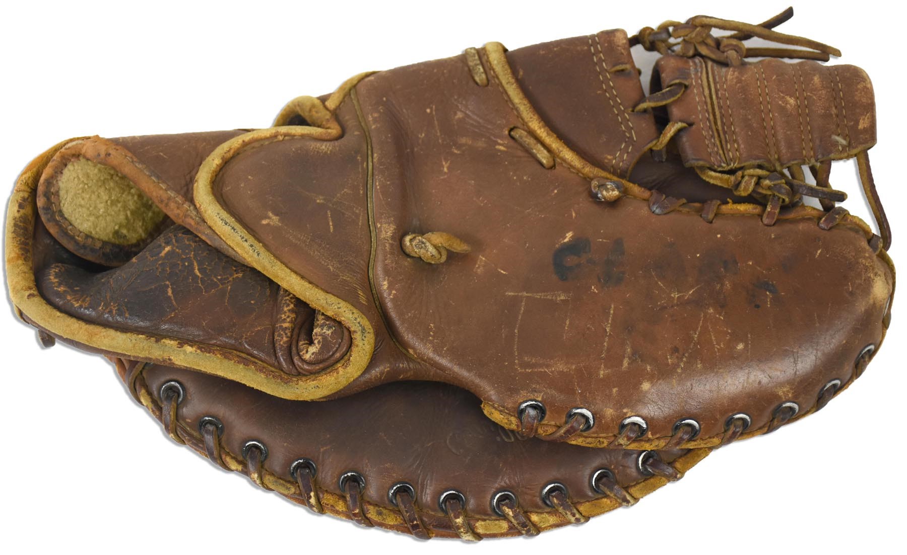 - 1958 Allie Clark Game Worn Fielder's Glove (PSA)