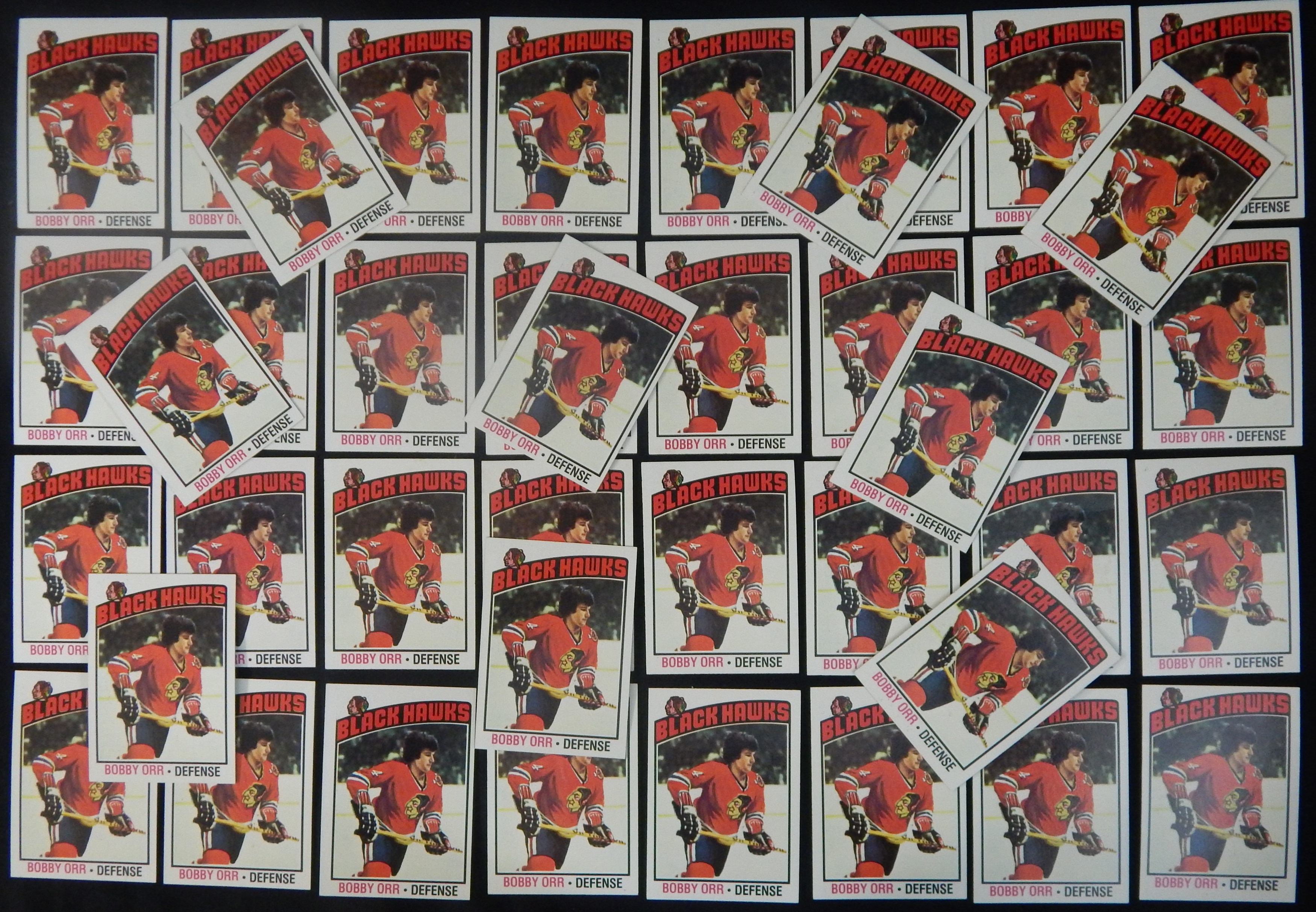 - 1976/77 Topps #213 Bobby Orr Lot of 41 Cards