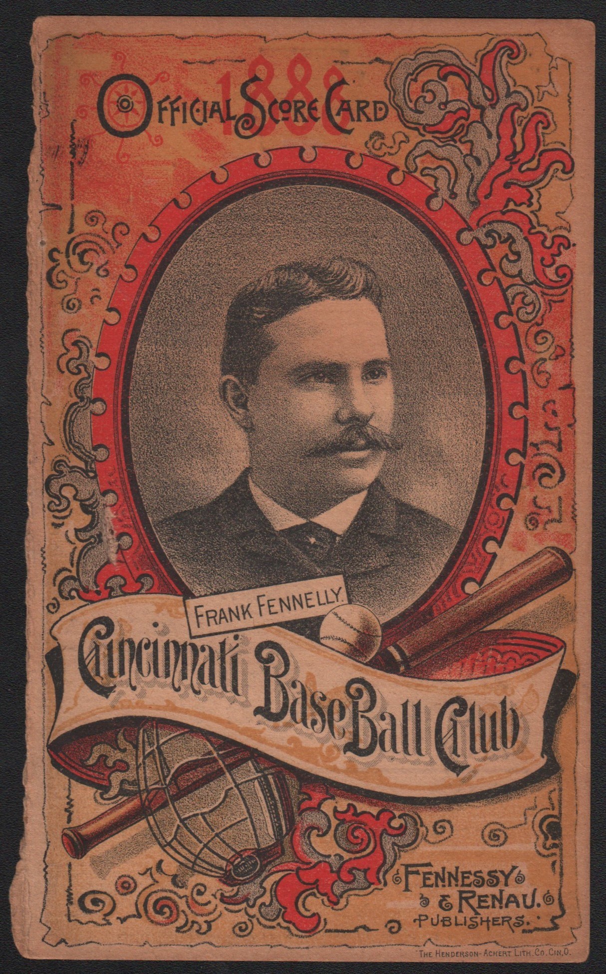 Baseball Publications - 1888 Cincinnati Reds Official Scorecard Cover