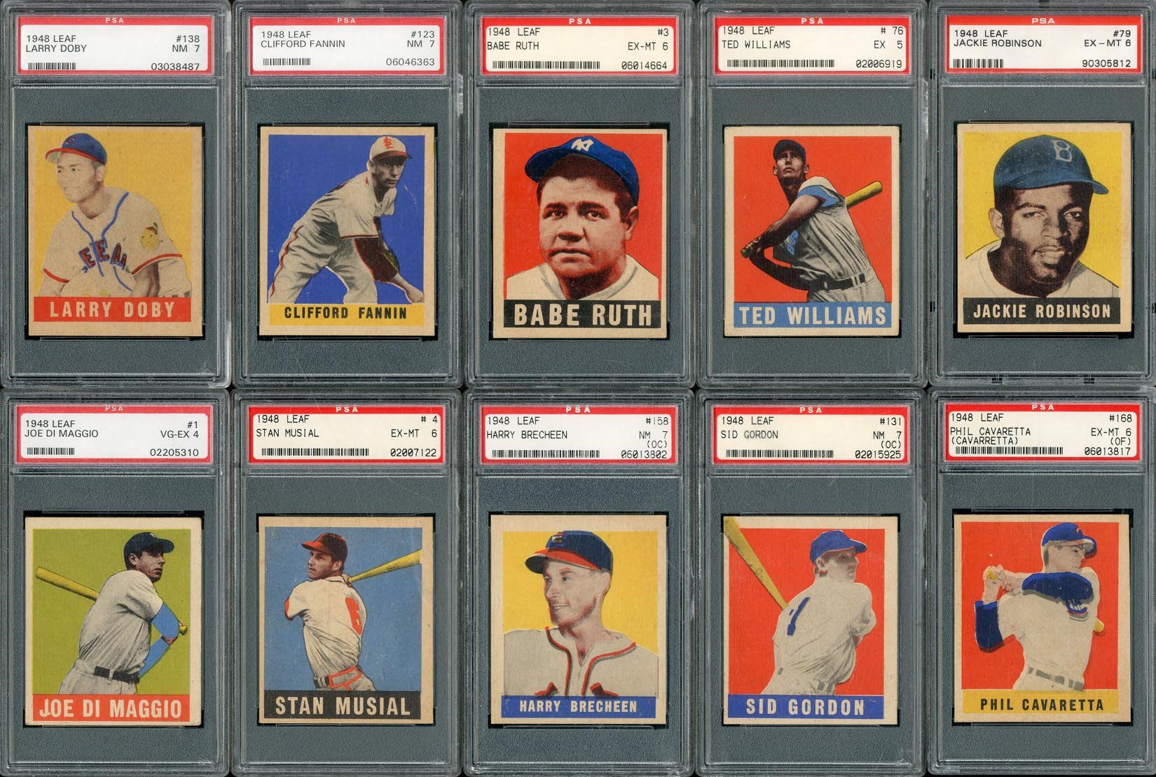 Baseball and Trading Cards - High Grade 1948 Leaf PSA Graded Near-Complete Set - #12 on PSA Registry (68/98)