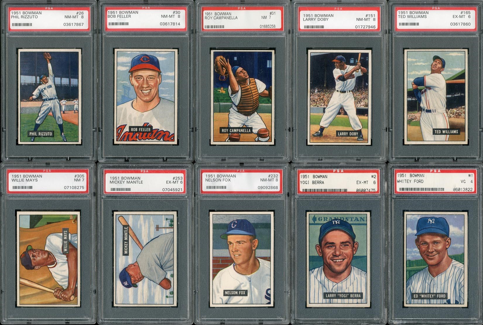 Baseball and Trading Cards - High Grade 1951 Bowman PSA Graded Complete Set - #19 on PSA Registry