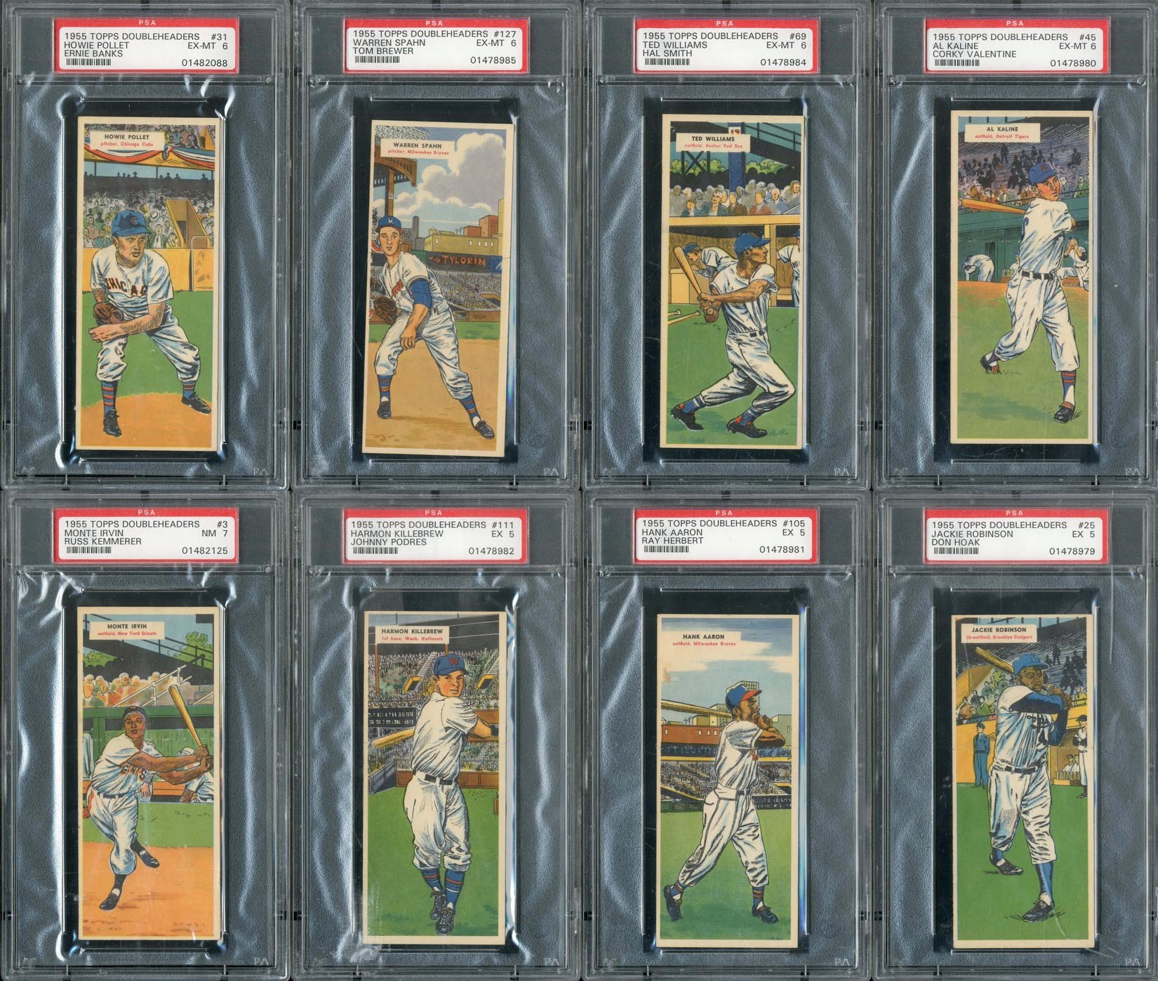 Baseball and Trading Cards - 1955 Topps Doubleheaders Complete PSA Graded Set - #14 on PSA Registry
