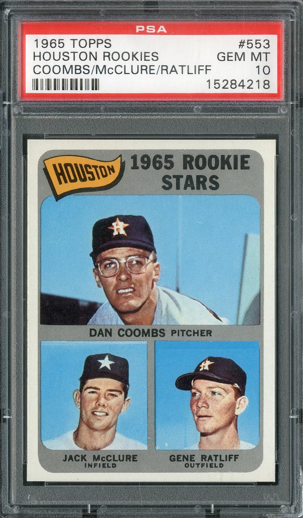 Baseball and Trading Cards - 1965 Topps Houston Rookies #553 PSA GEM MT 10