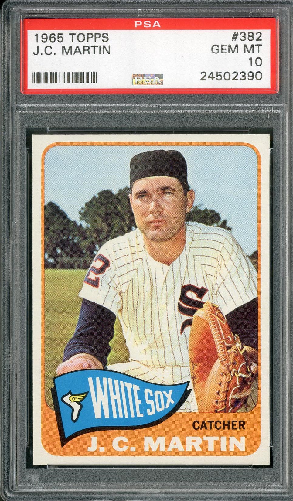 Baseball and Trading Cards - 1965 Topps J.C Martin #382 PSA GEM MT 10