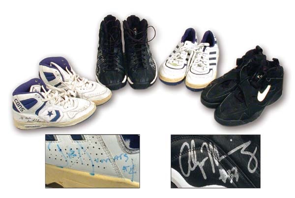 Basketball Superstars Game Worn Sneaker Collection (4 Pairs)