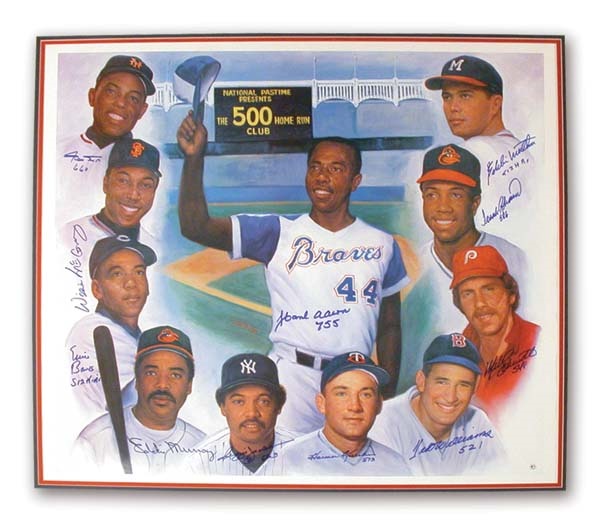 Internet Only - 500 Home Run Club Signed Print (36x38")