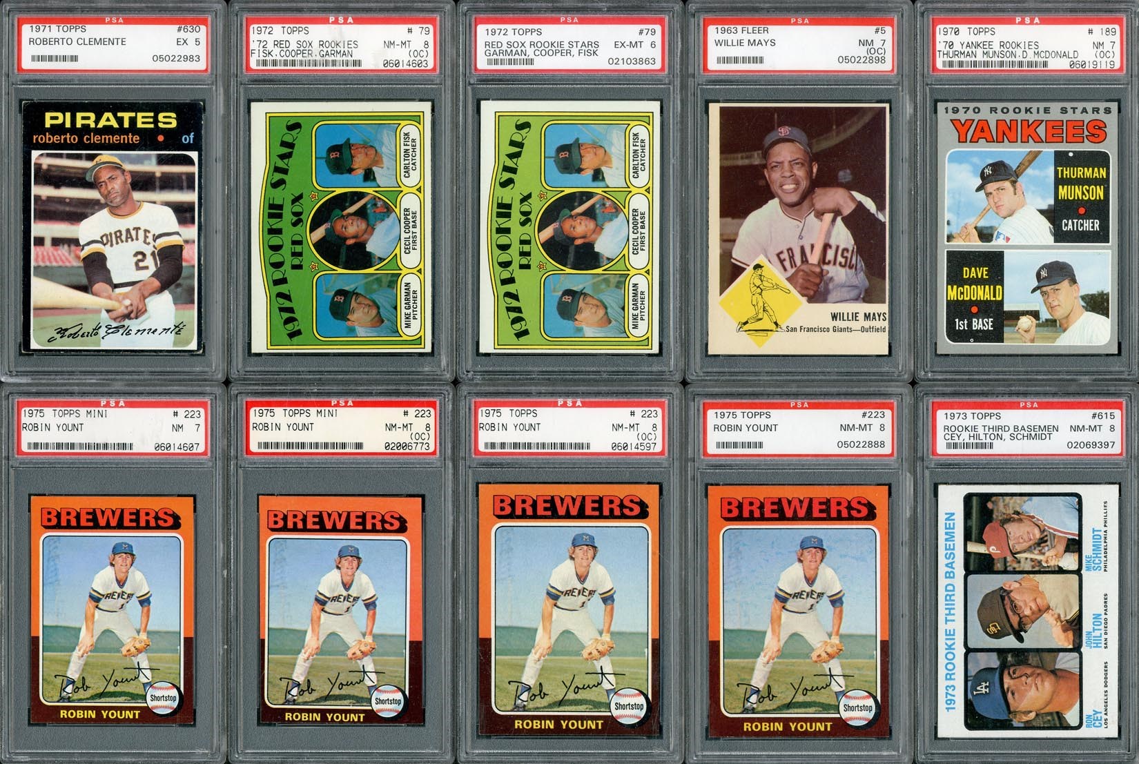 Baseball and Trading Cards - 1960s-80s PSA Graded HOFers & Stars Collection w/PSA 8 Schmidt Rookie (75+)