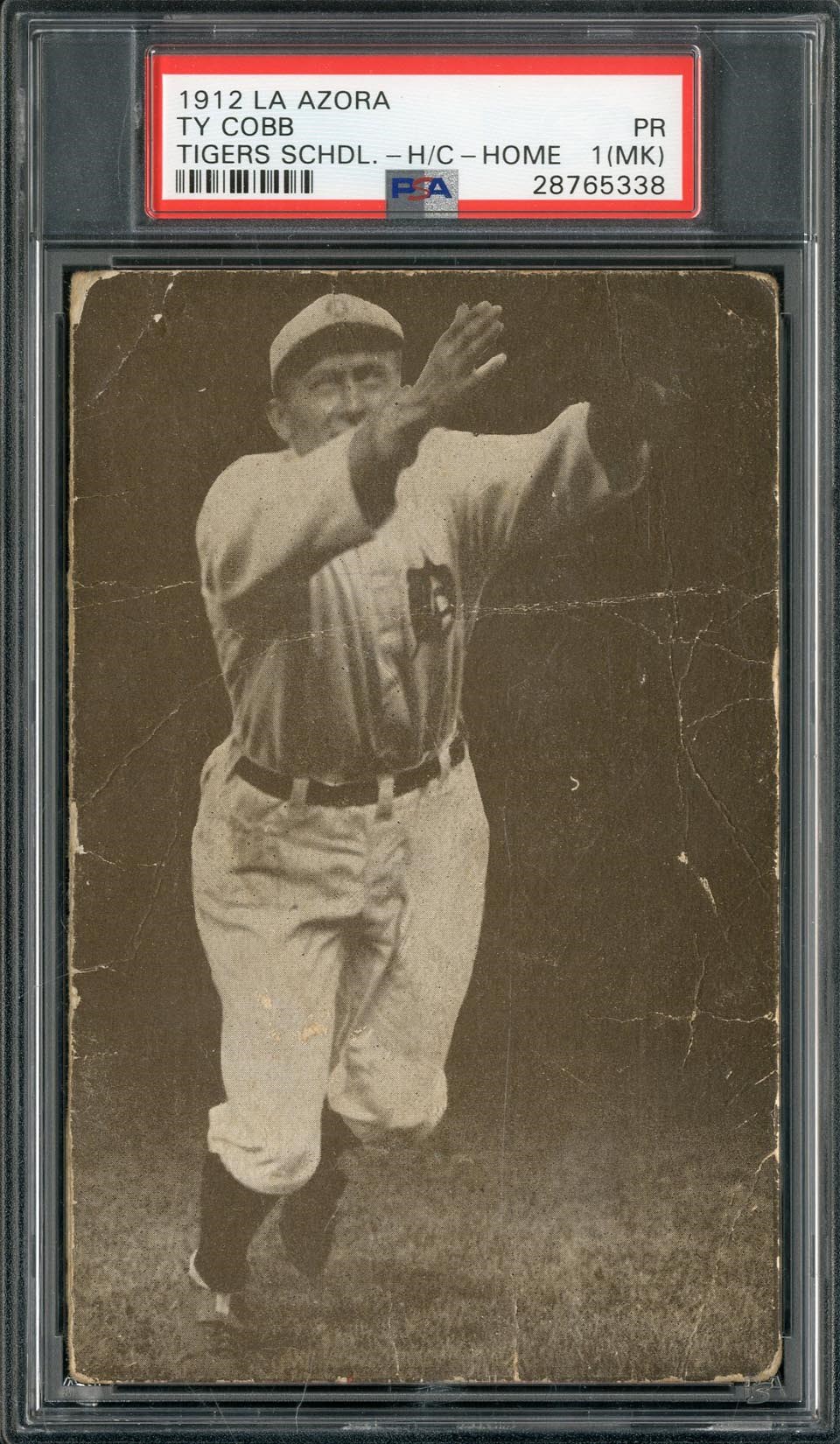 Baseball and Trading Cards - 1912 La Azora Ty Cobb Schedule Card - First PSA Graded Example!